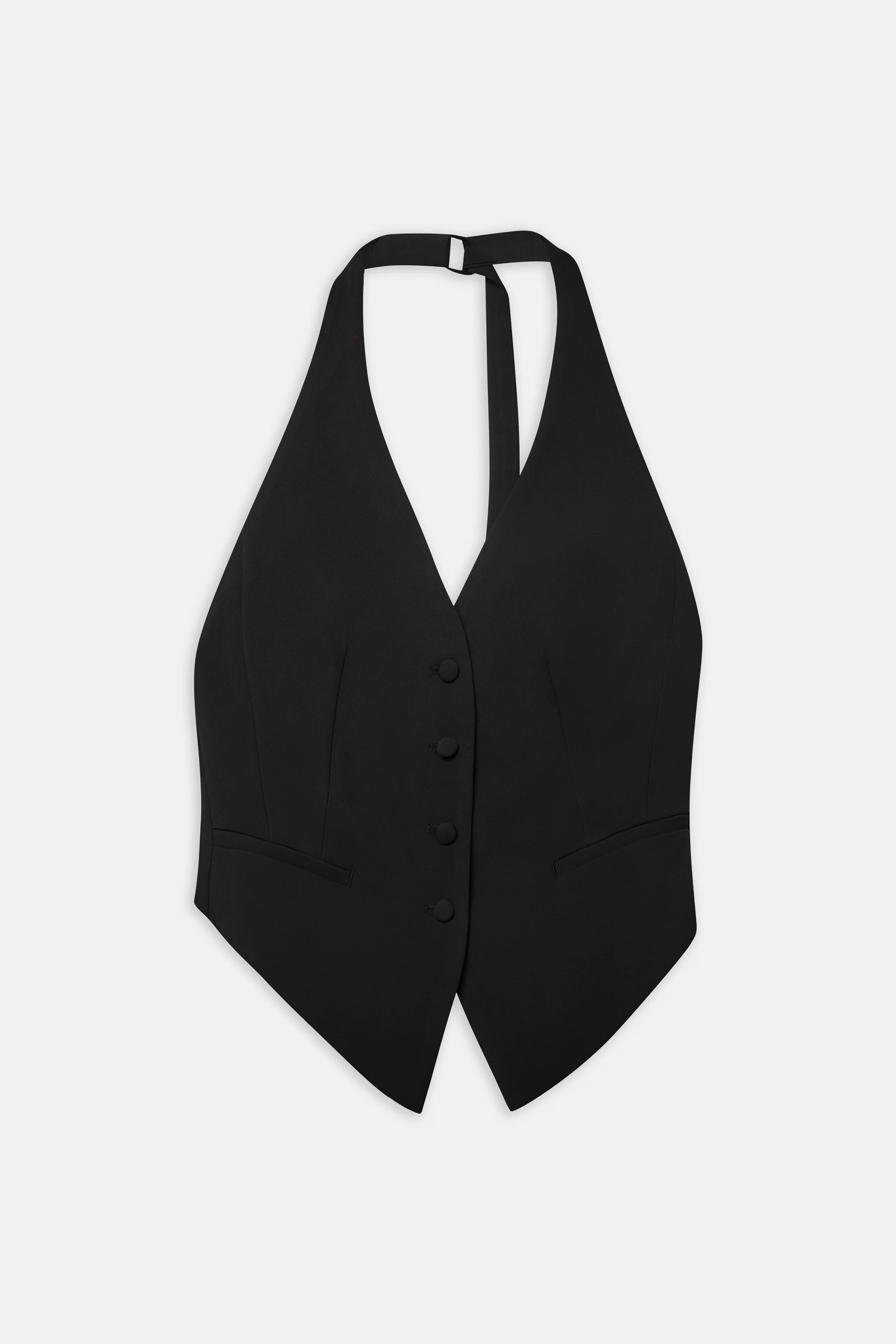 Backless Halter Waistcoat - Black - Image 7
