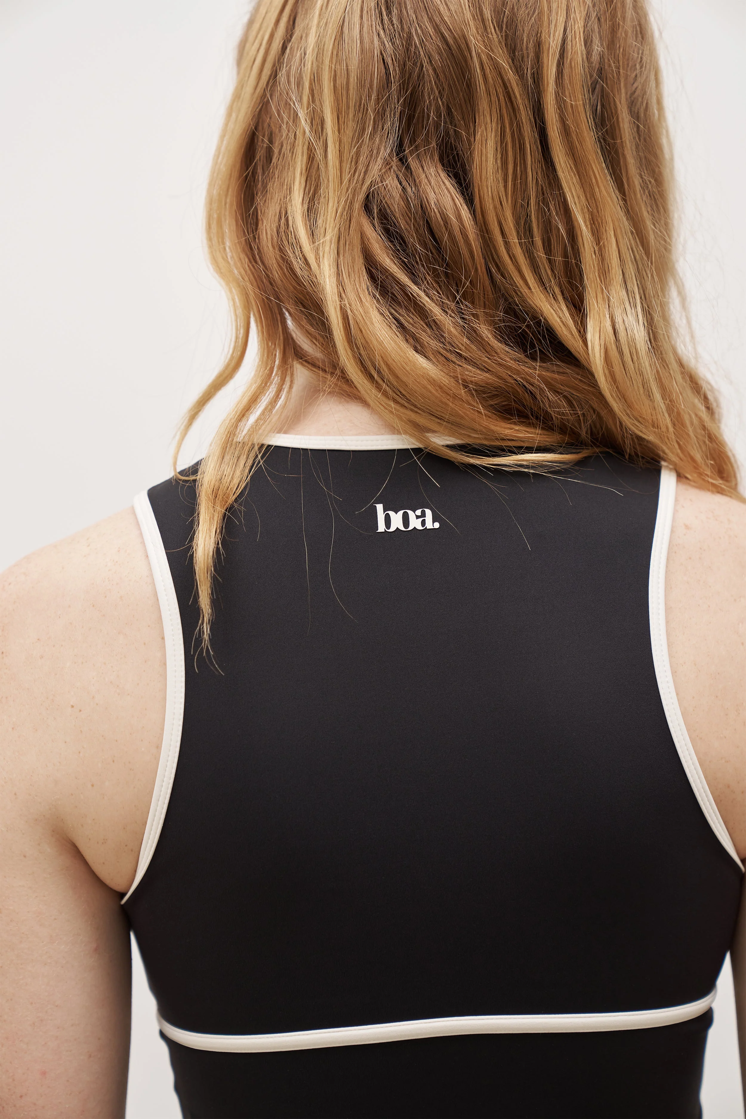 Base Contrast Trim Sleeveless Zip Up Jacket  - Black/Tofu - Image 6