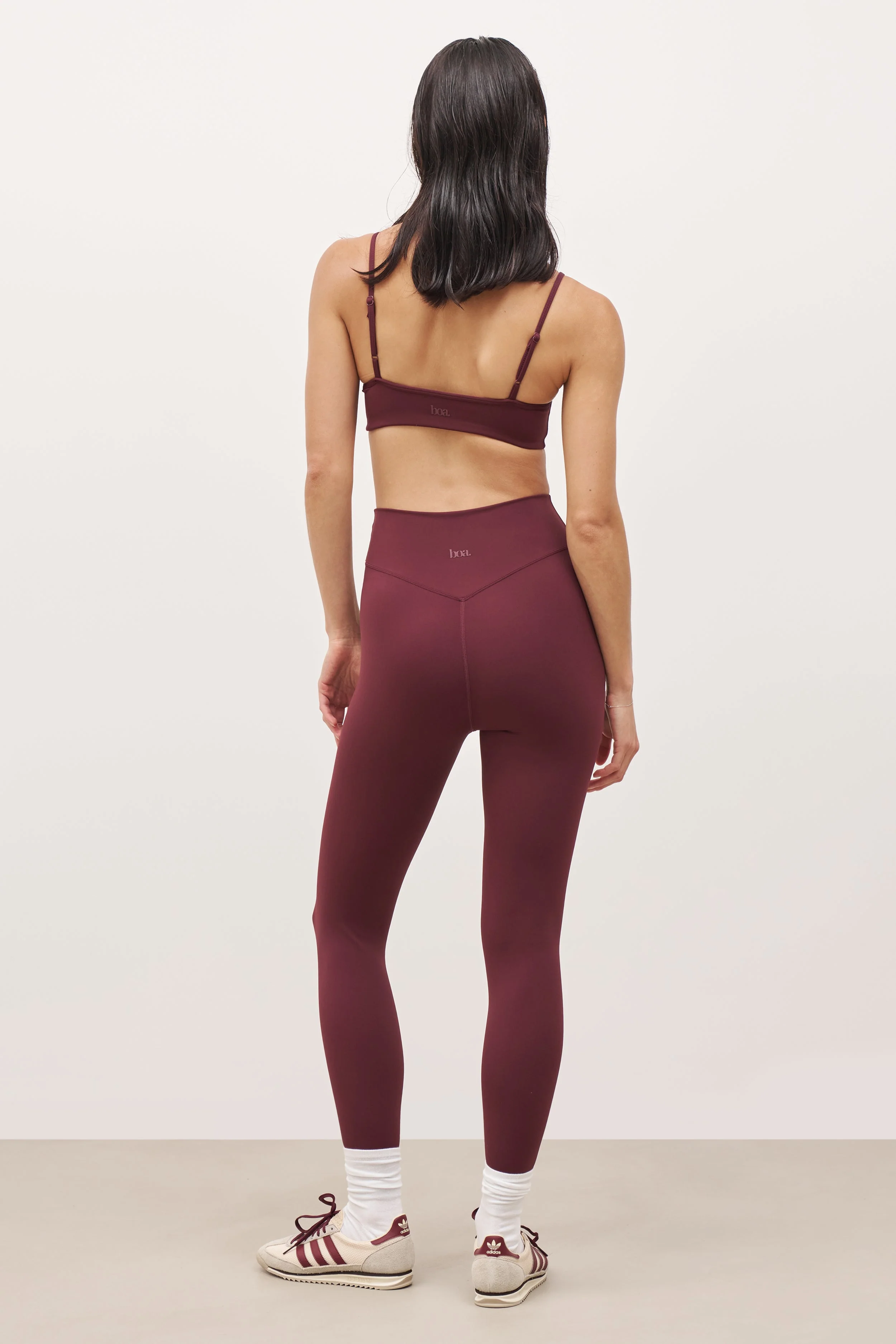 Base Sculpting Cami Bra - Merlot - Image 3