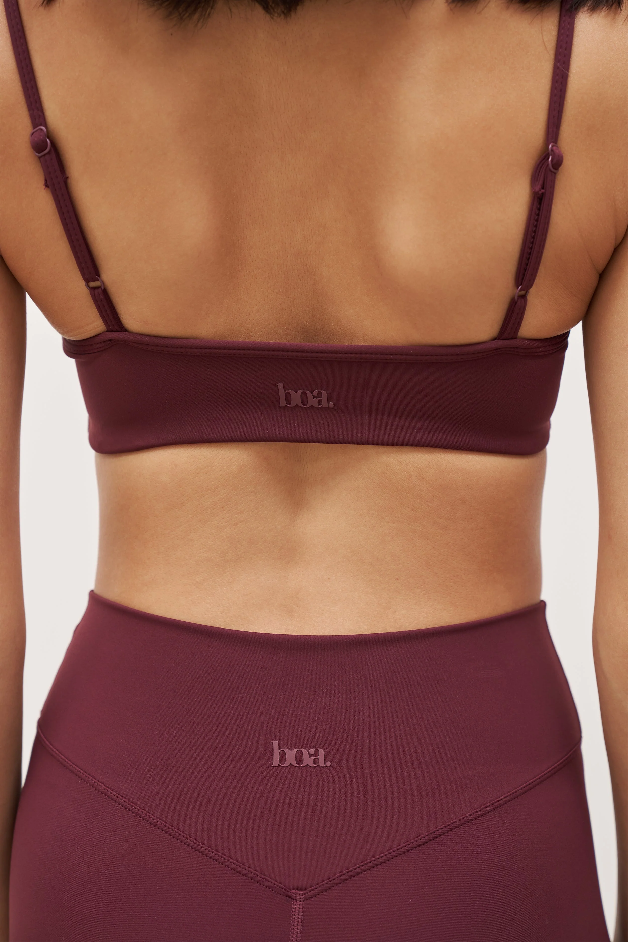 Base Sculpting Cami Bra - Merlot - Image 5