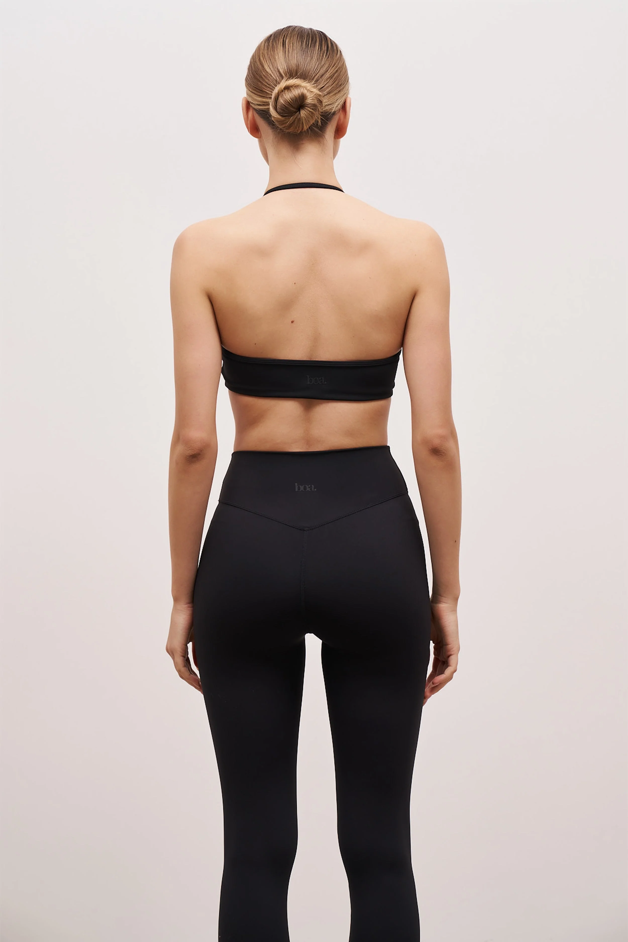 Base Sculpting Halter Cami Bra - Black - Image 3