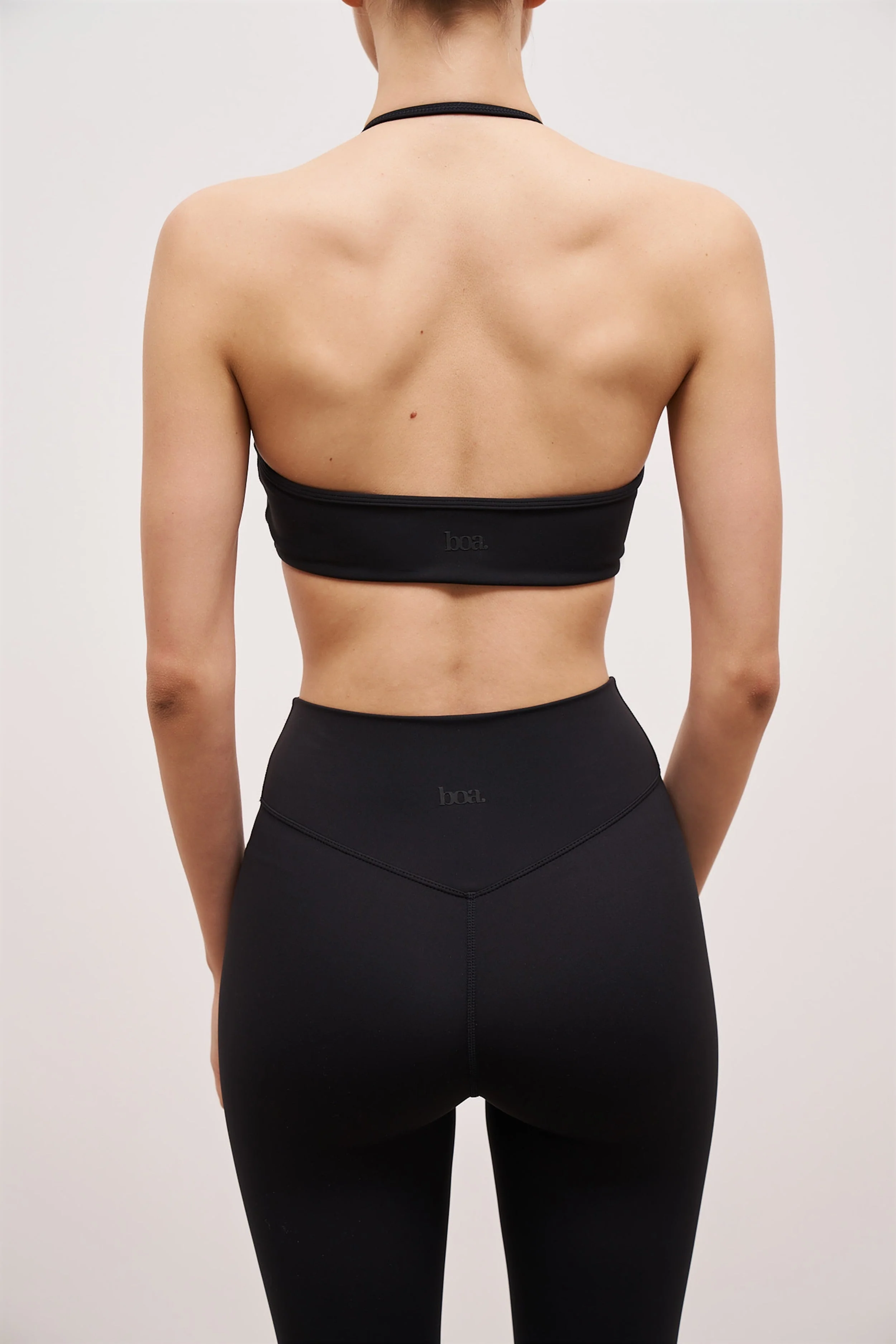 Base Sculpting Halter Cami Bra - Black - Image 6