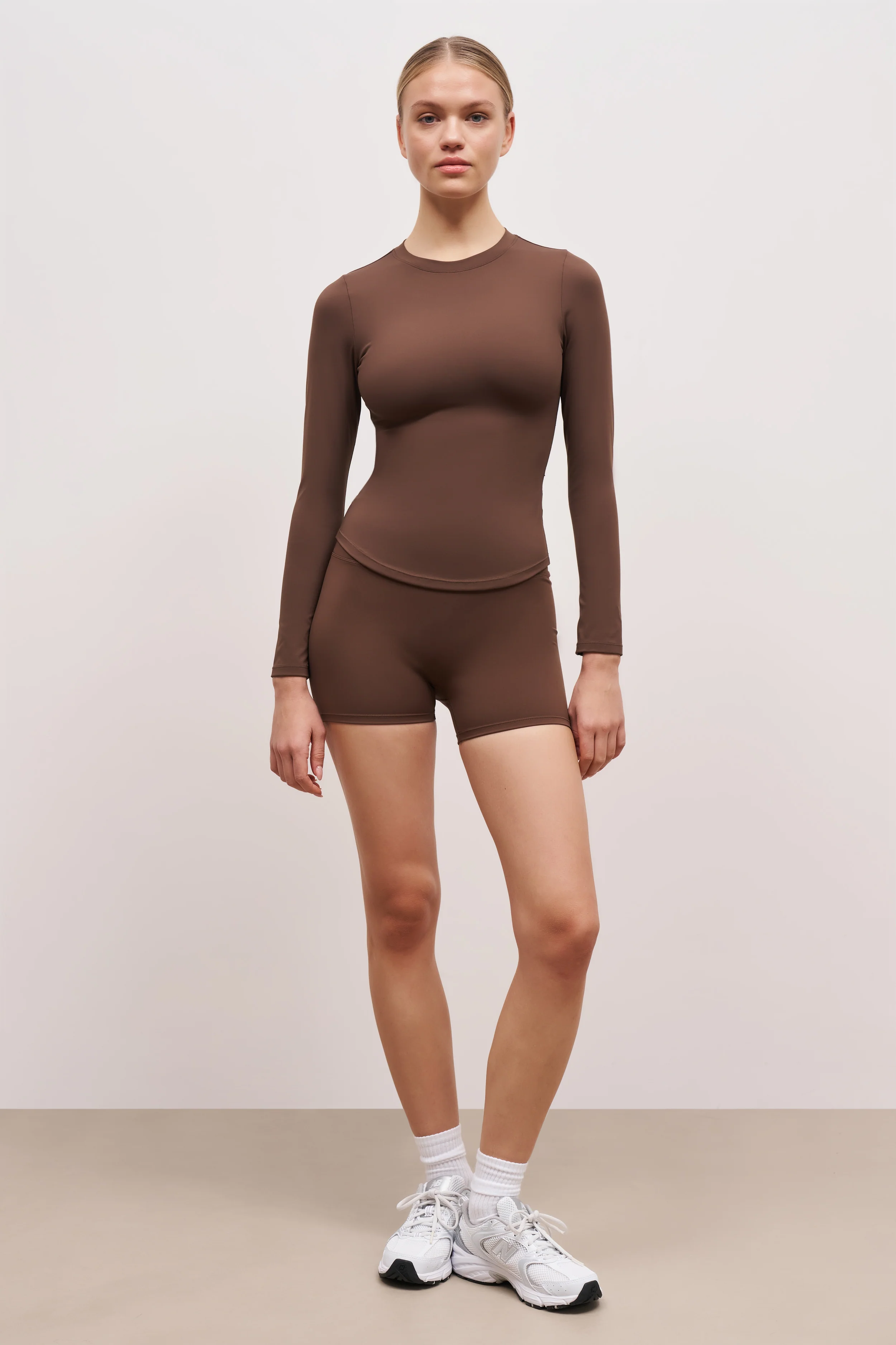 Base Sculpting Long Sleeve Top - Truffle - Image 3