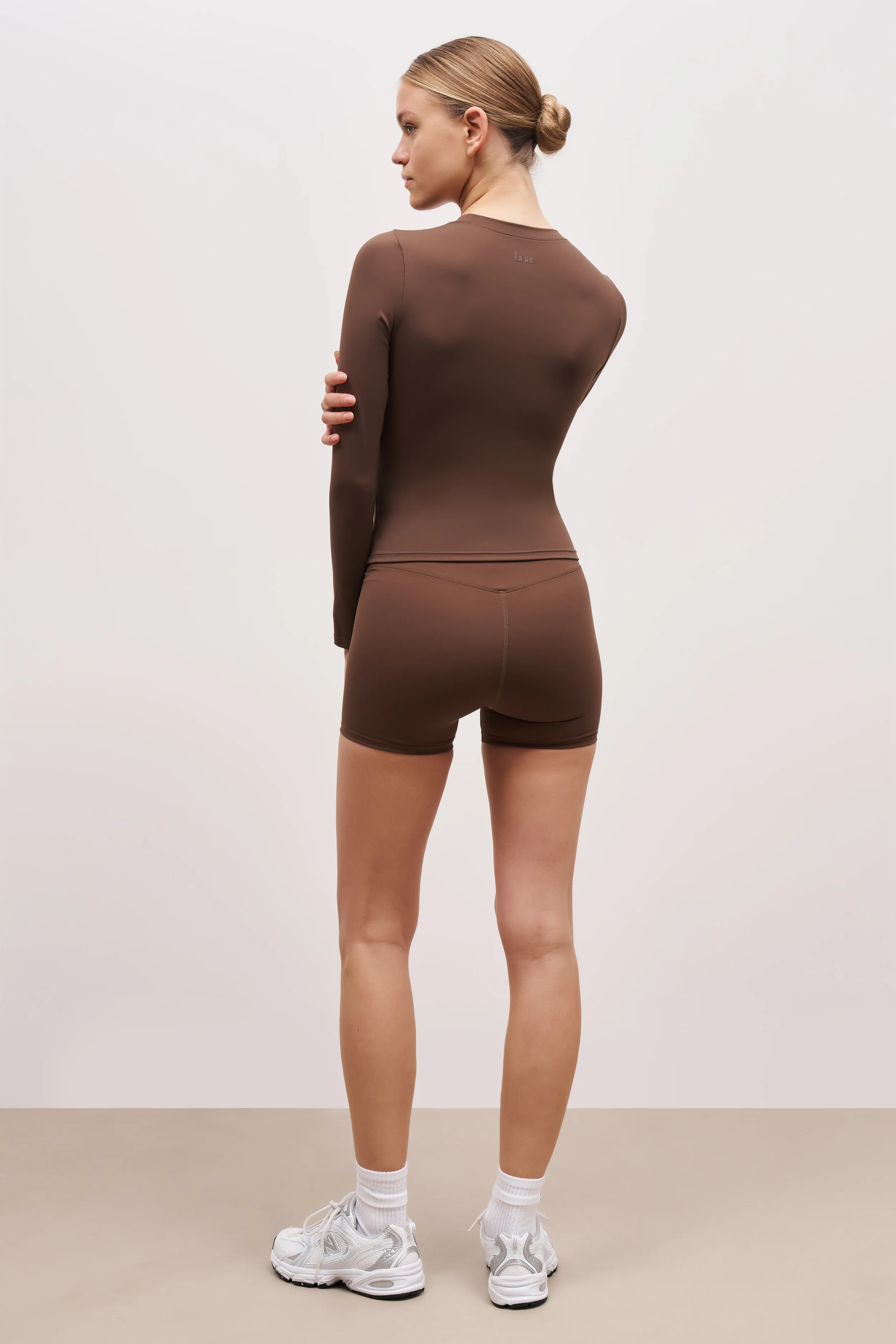 Base Sculpting Long Sleeve Top - Truffle - Image 4