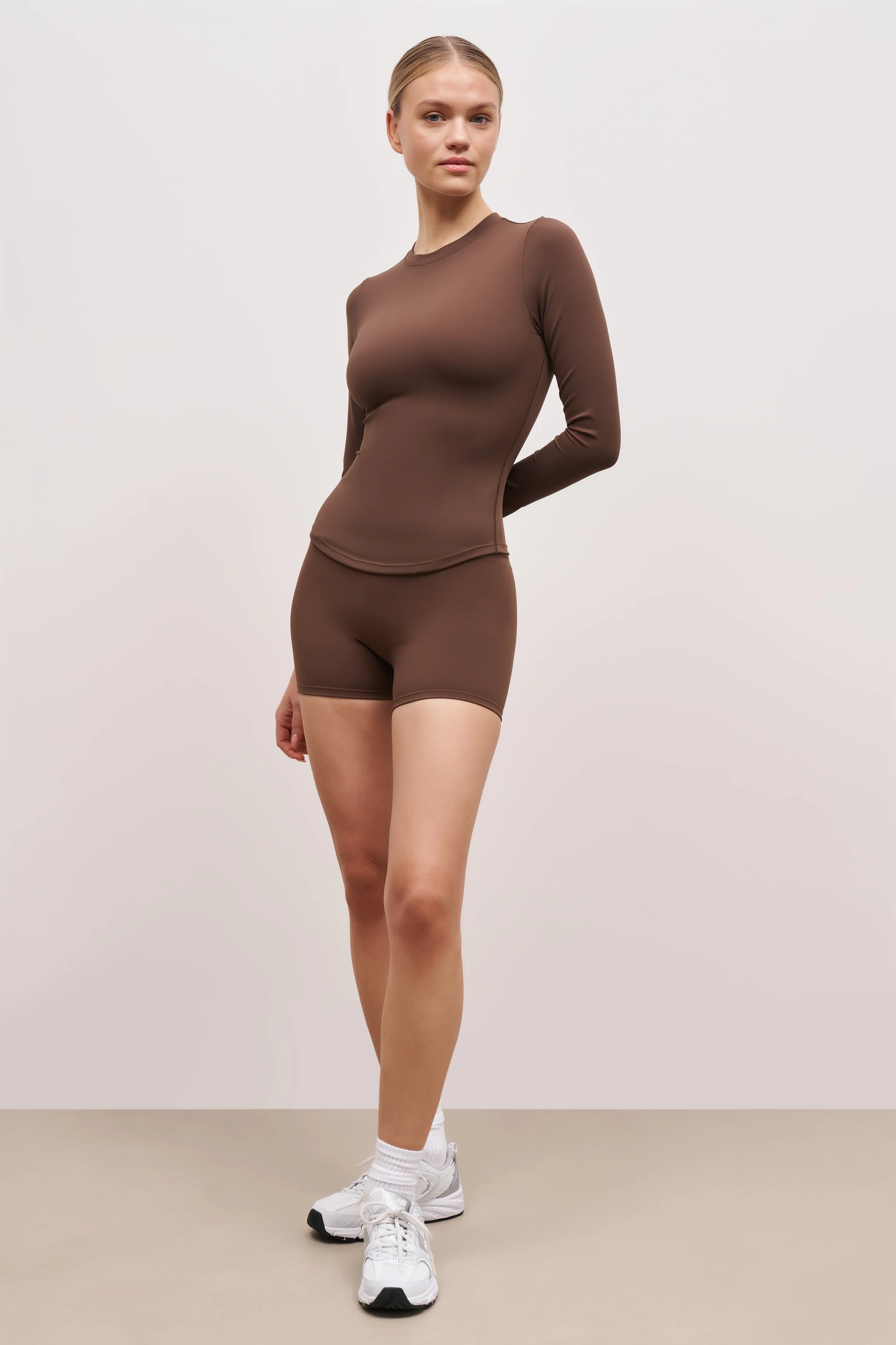 Base Sculpting Long Sleeve Top - Truffle - Image 5