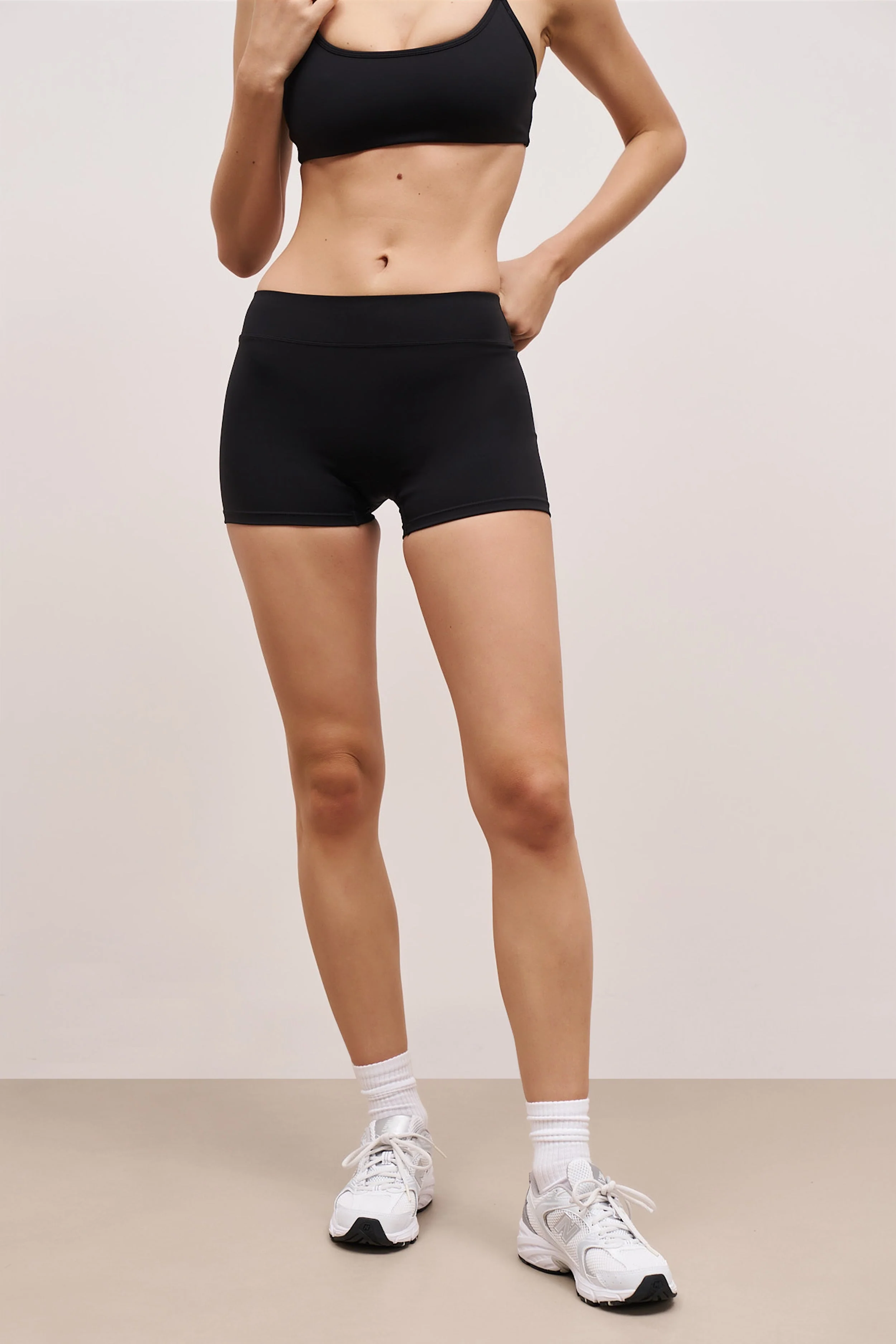 Base Sculpting Mini Shorts - Black - Image 4