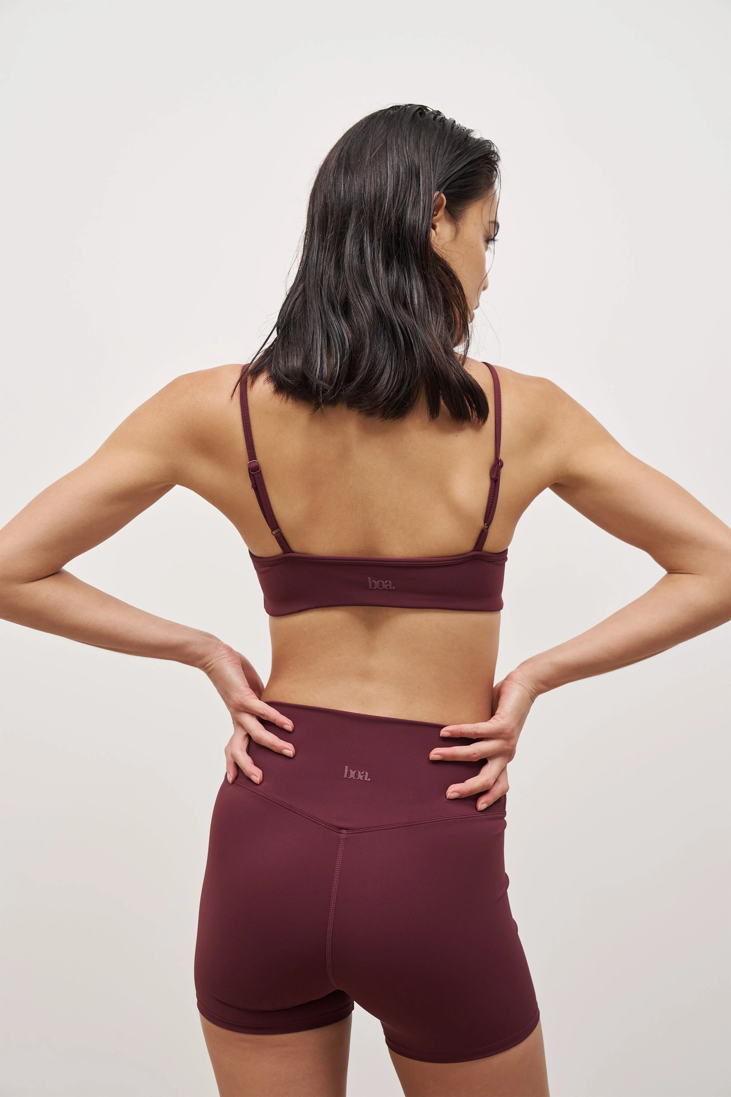 Base Sculpting Shorts - Merlot - Image 4