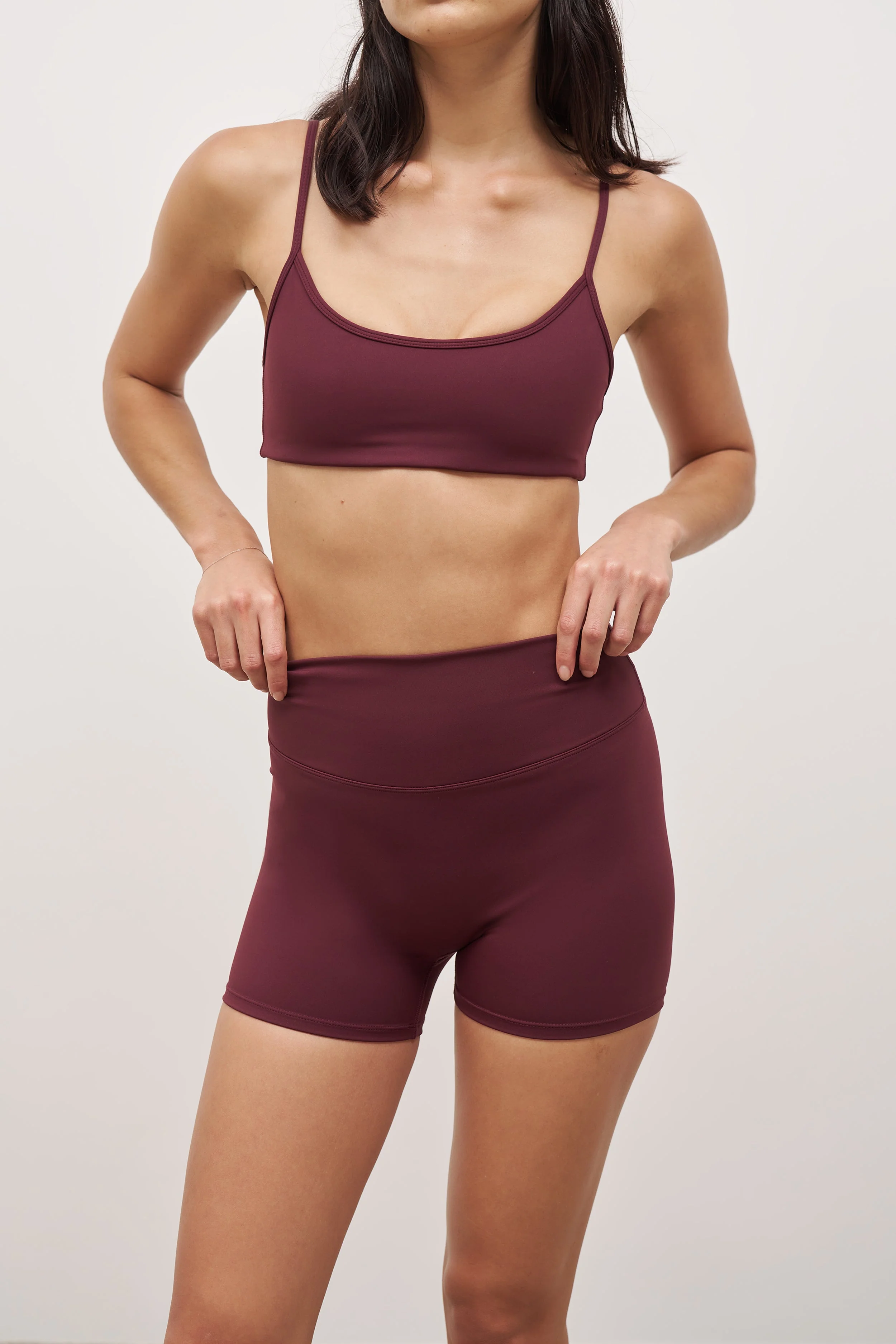 Base Sculpting Shorts - Merlot - Image 5