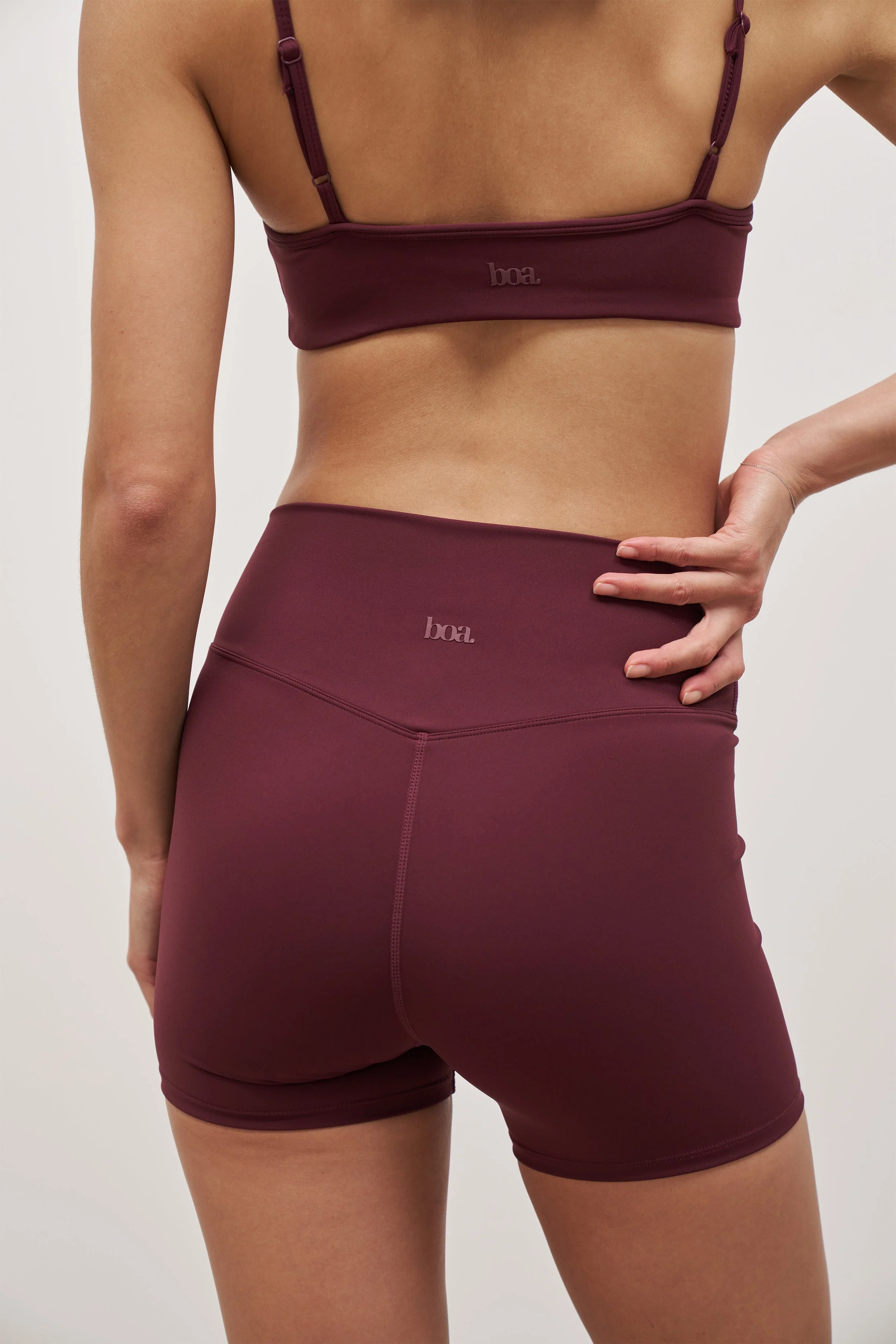 Base Sculpting Shorts - Merlot - Image 6