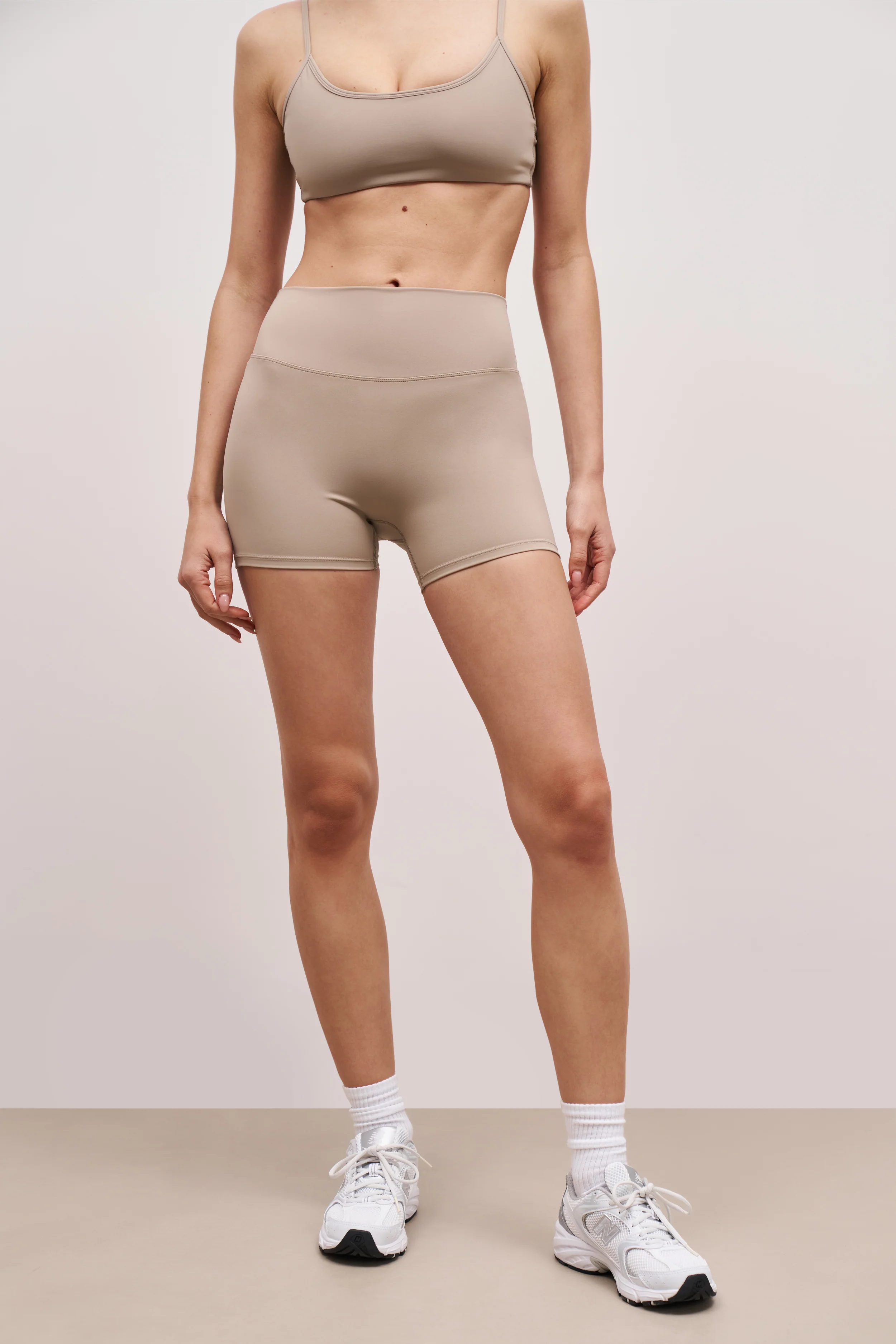 Base Sculpting Shorts - Taupe - Image 4