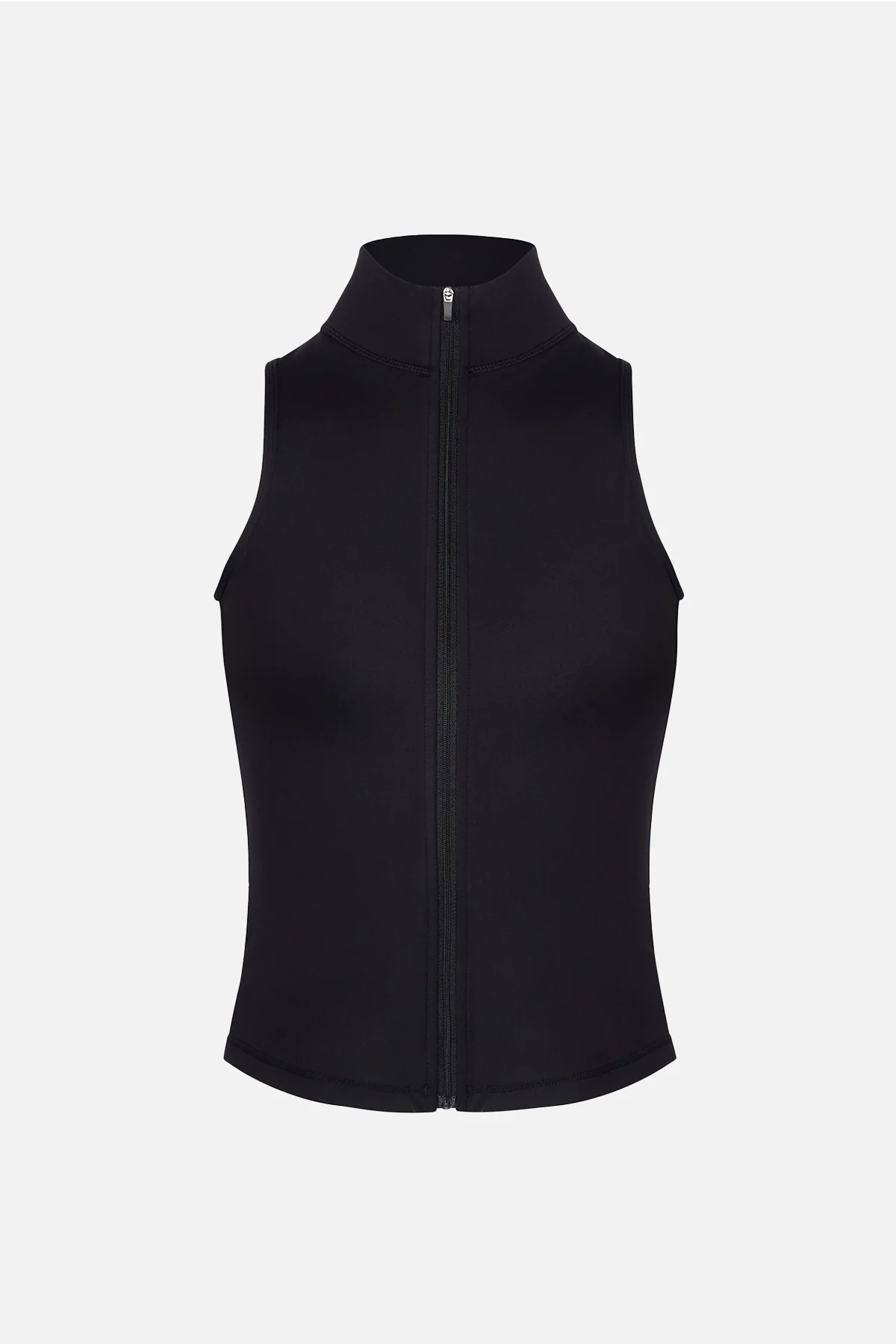 Base Sculpting Sleeveless Zip Up Jacket - Black - Image 6