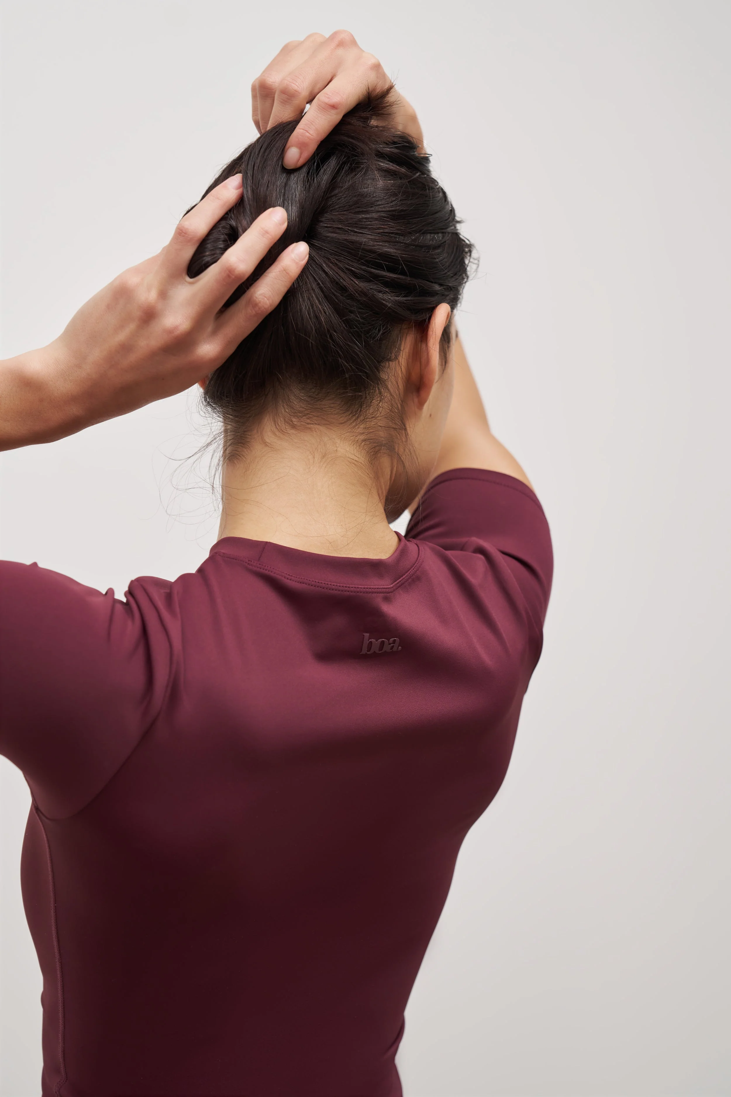 Base Sculpting T Shirt - Merlot - Image 6