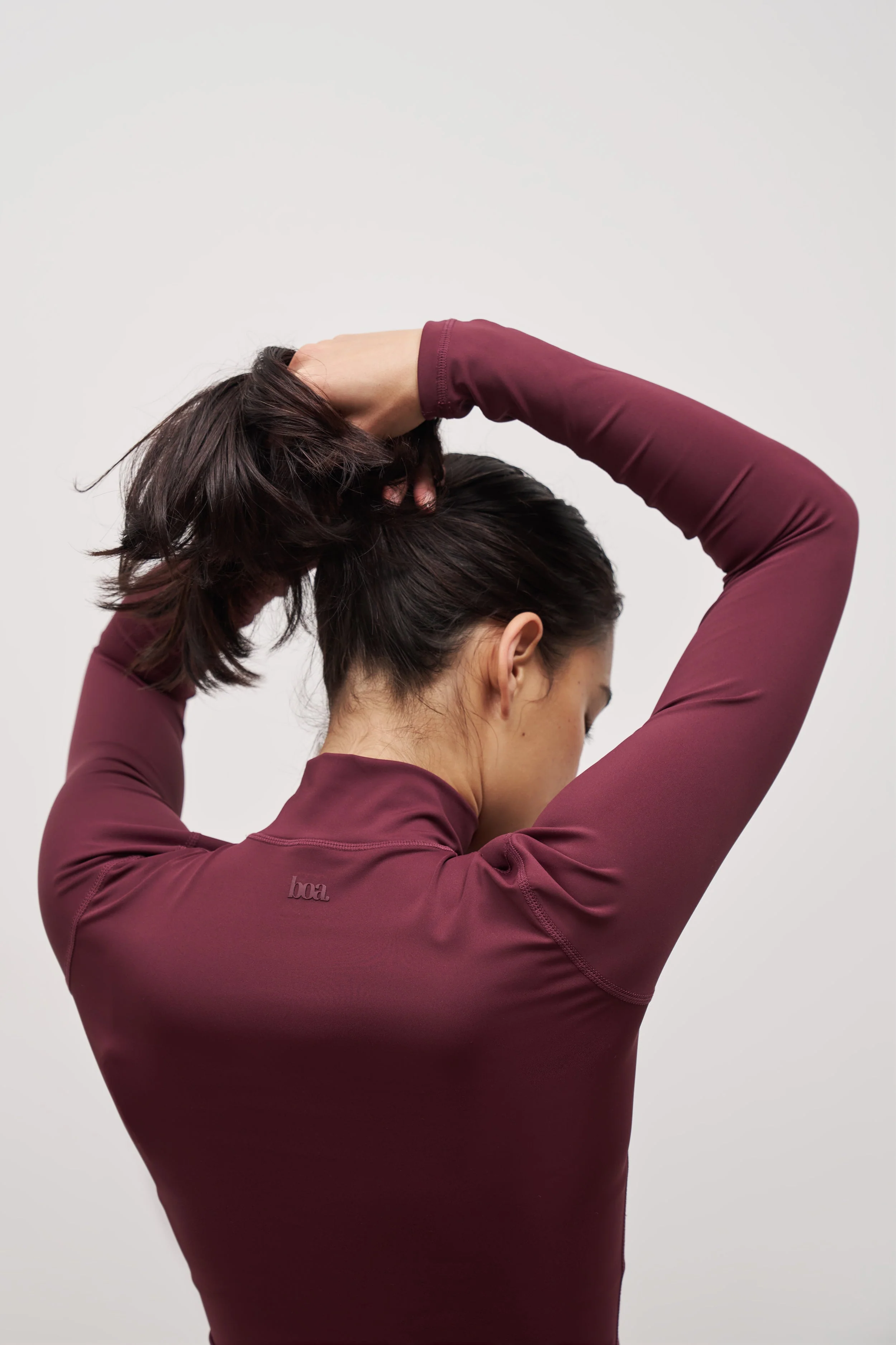 Base Sculpting Zip Up Jacket - Merlot - Image 6