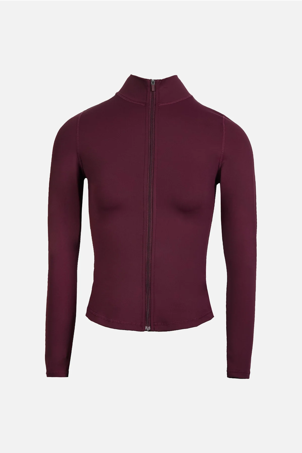 Base Sculpting Zip Up Jacket - Merlot - Image 7
