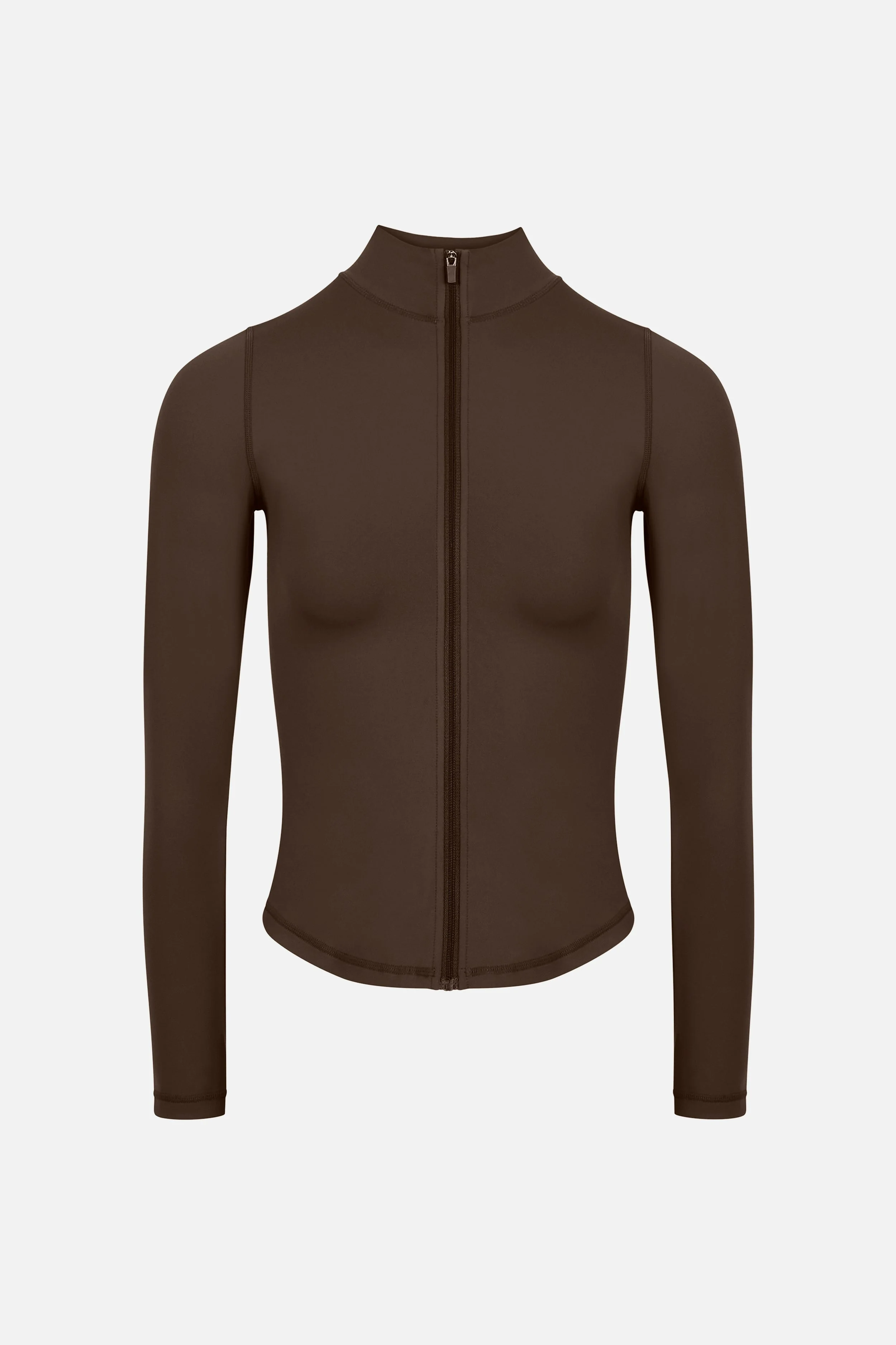Base Sculpting Zip Up Jacket - Truffle - Image 7