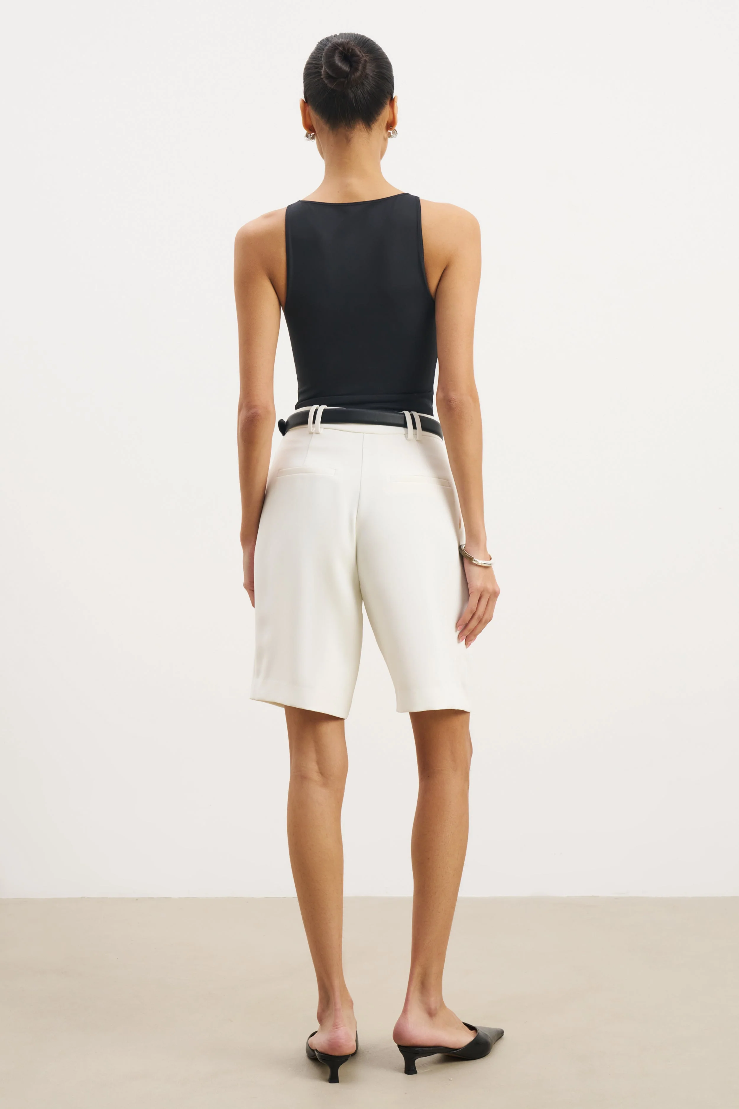 Boat Neck Tank Top - Black - Image 7