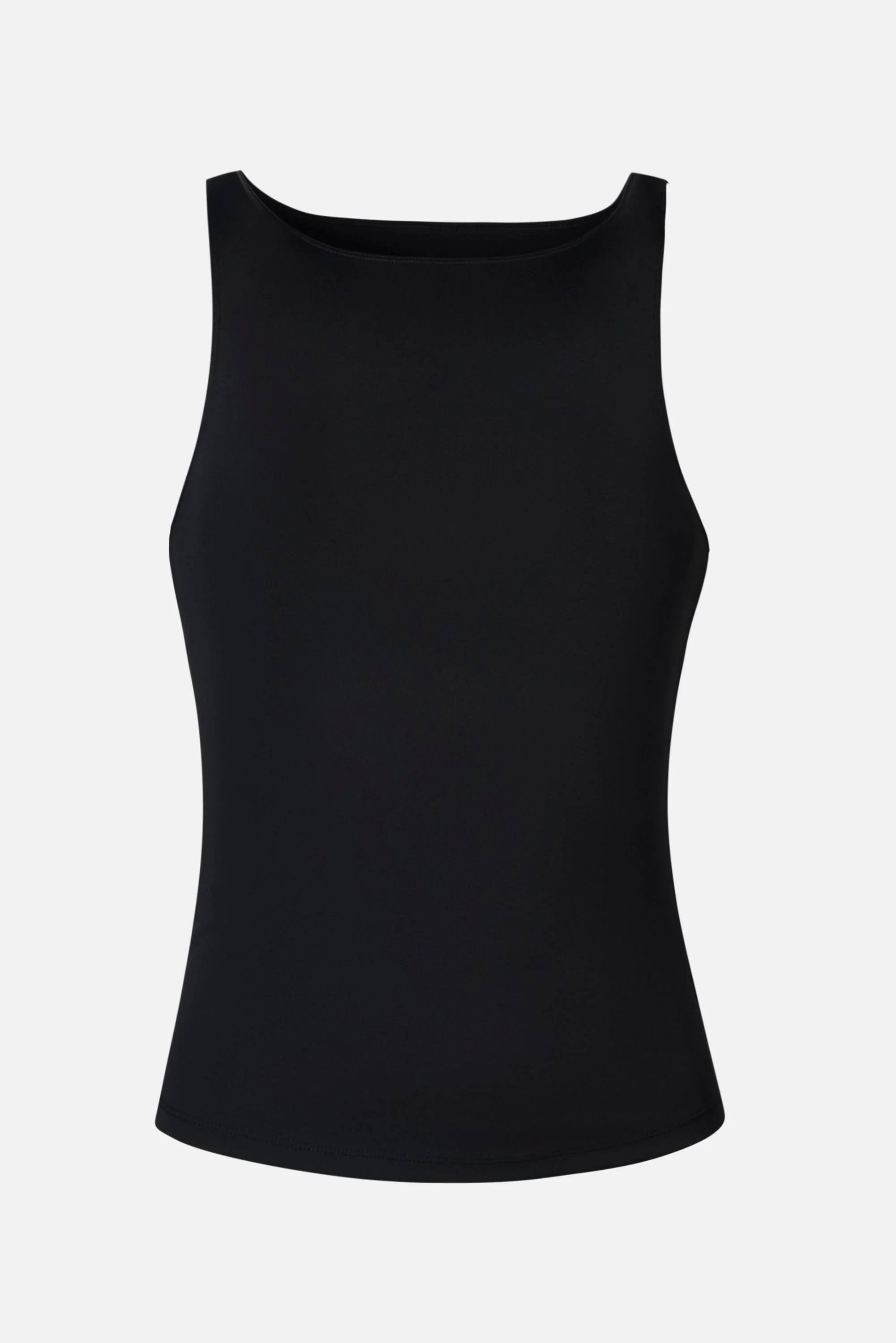 Boat Neck Tank Top - Black - Image 8