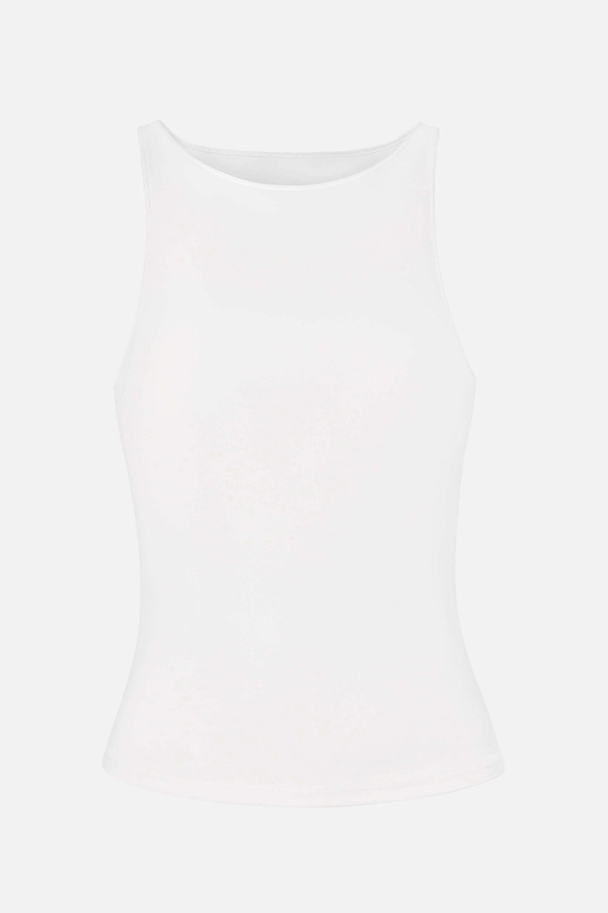 Boat Neck Tank Top - White - Image 5