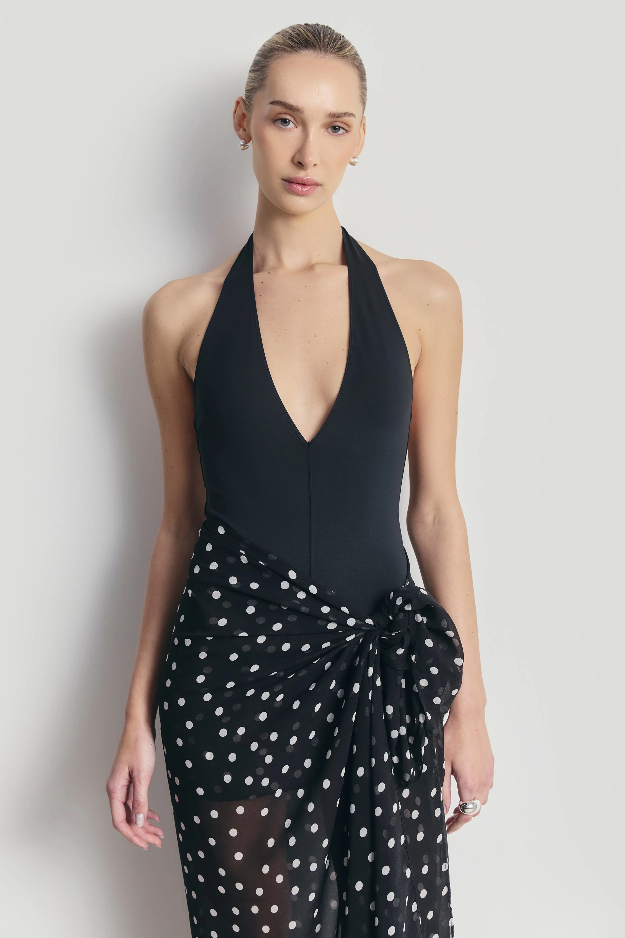 Chiffon Maxi Polka Dot Sarong Scarf -  Maxi Polka Dot - Image 3