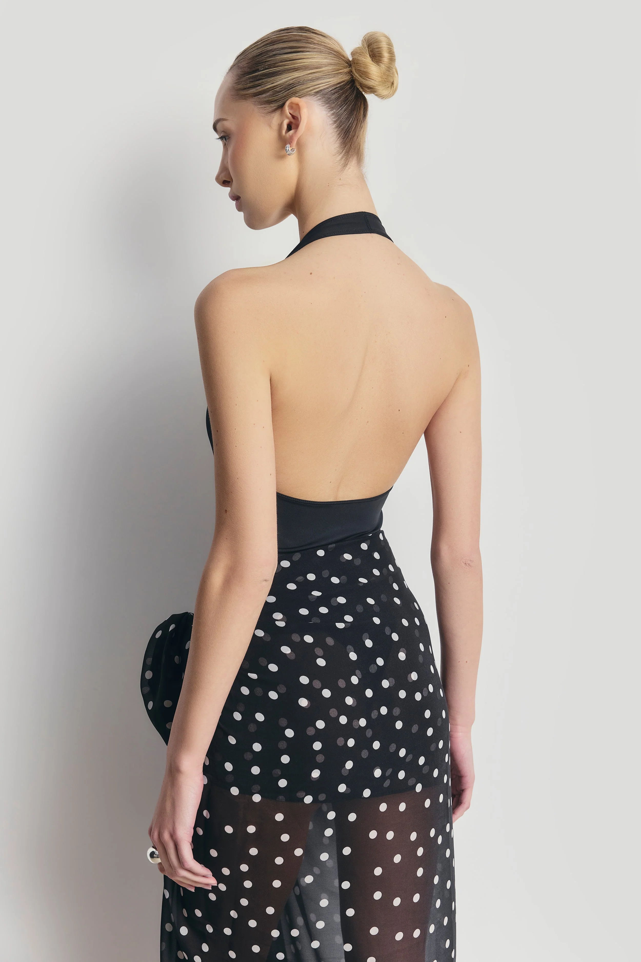 Chiffon Maxi Polka Dot Sarong Scarf -  Maxi Polka Dot - Image 5