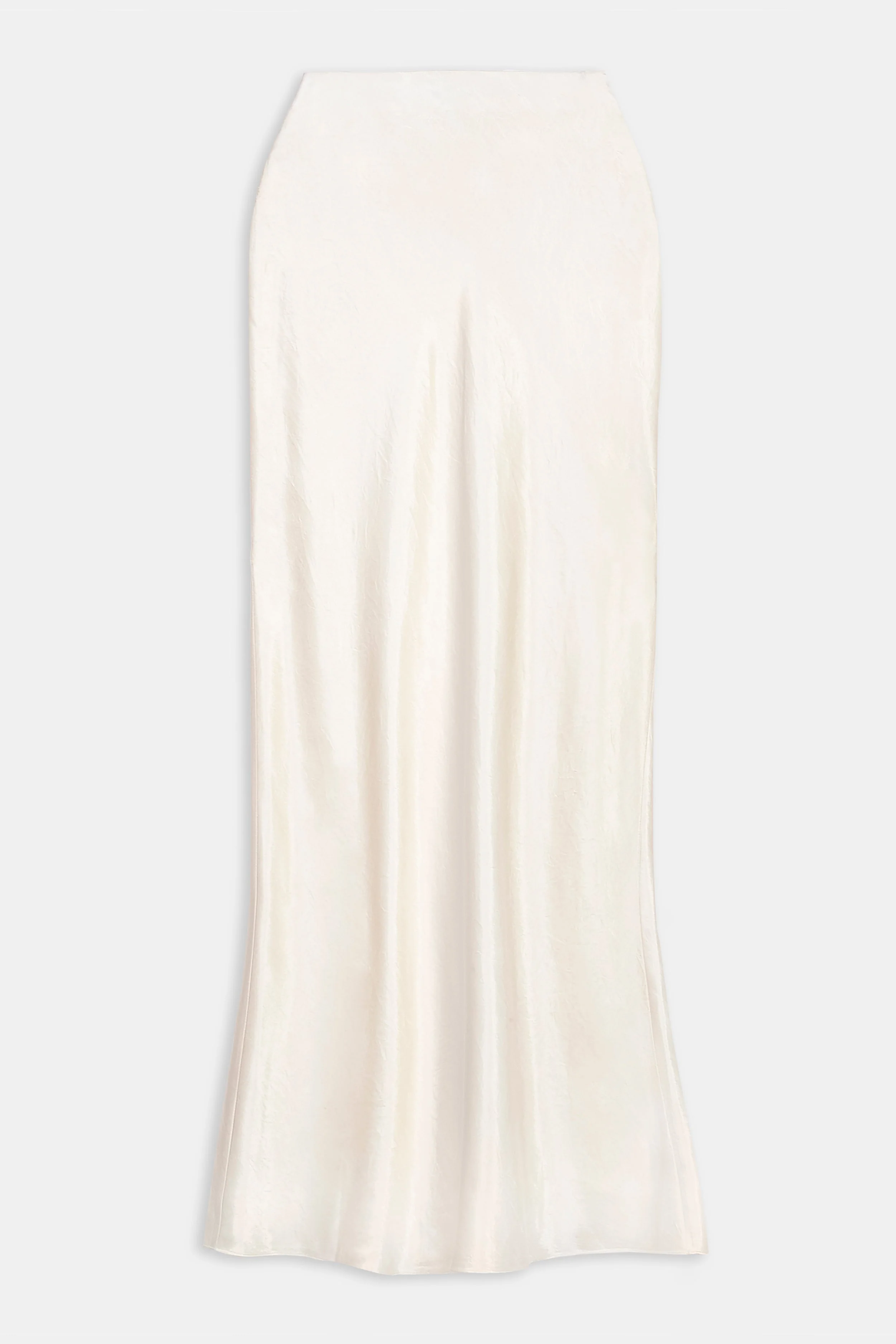 Crushed Satin Bias Cut Maxi Skirt - Champagne - Image 10