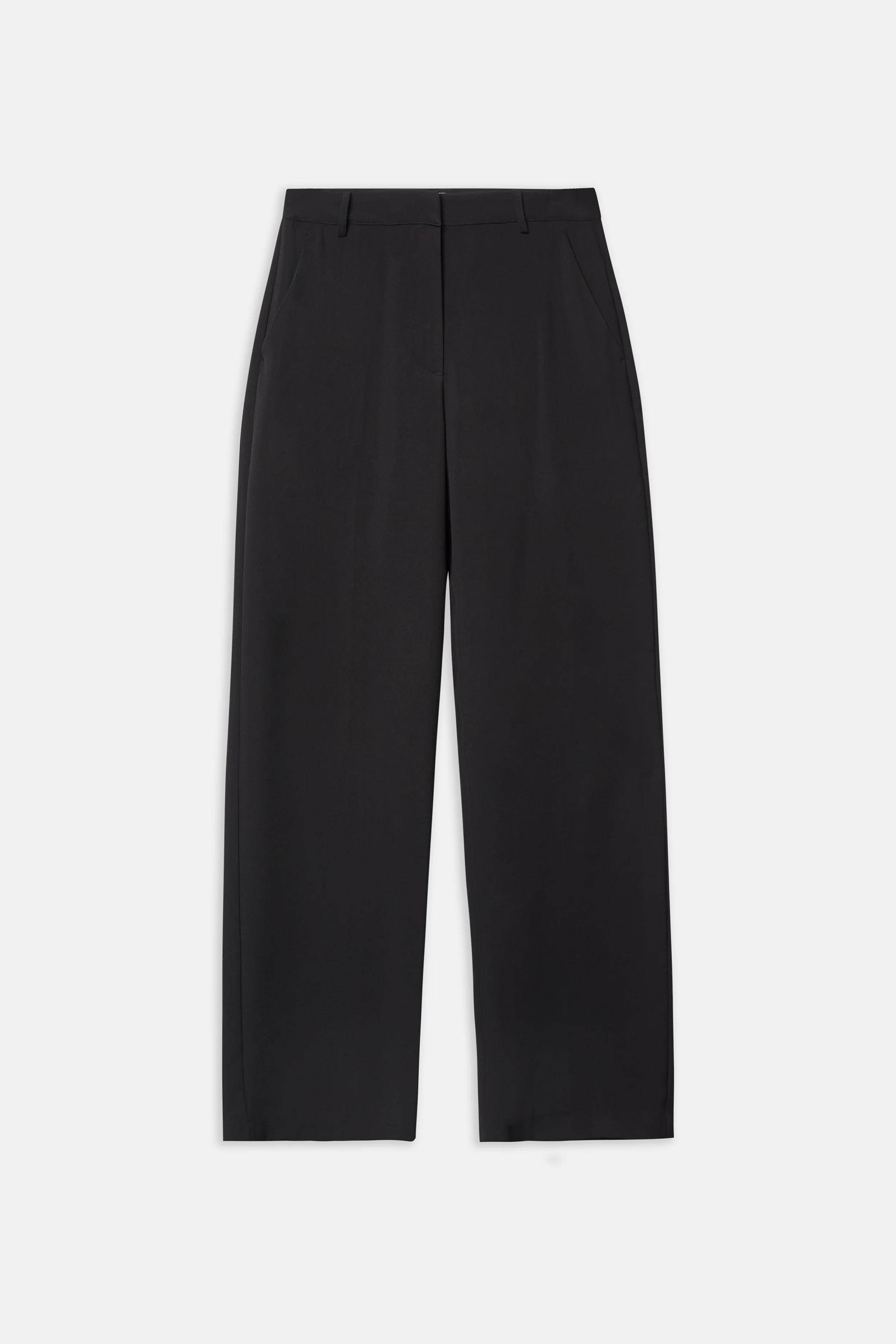 Draped Mid Rise Trousers - Black - Image 7
