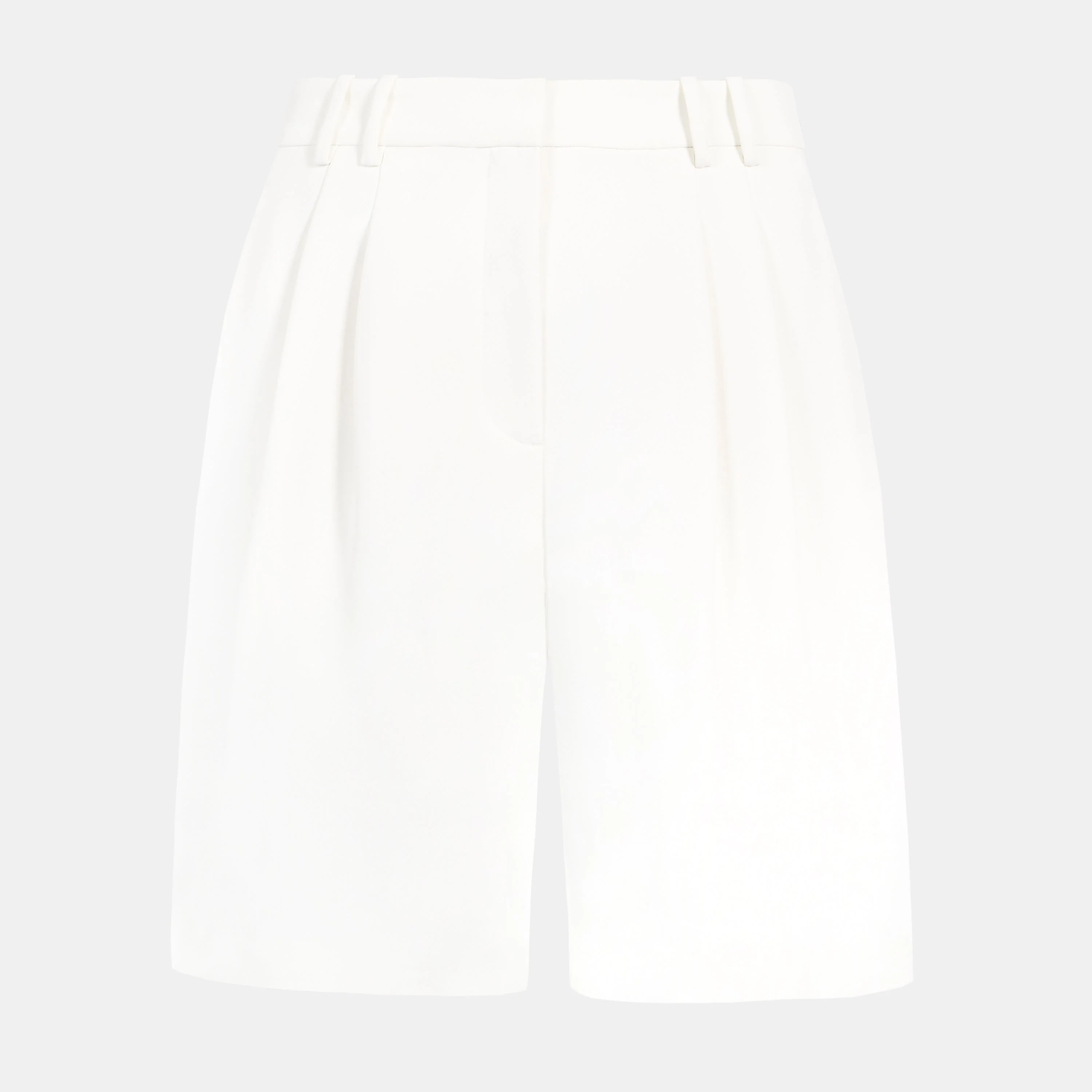 Effortless Pleated Longline Shorts - White - Image 8