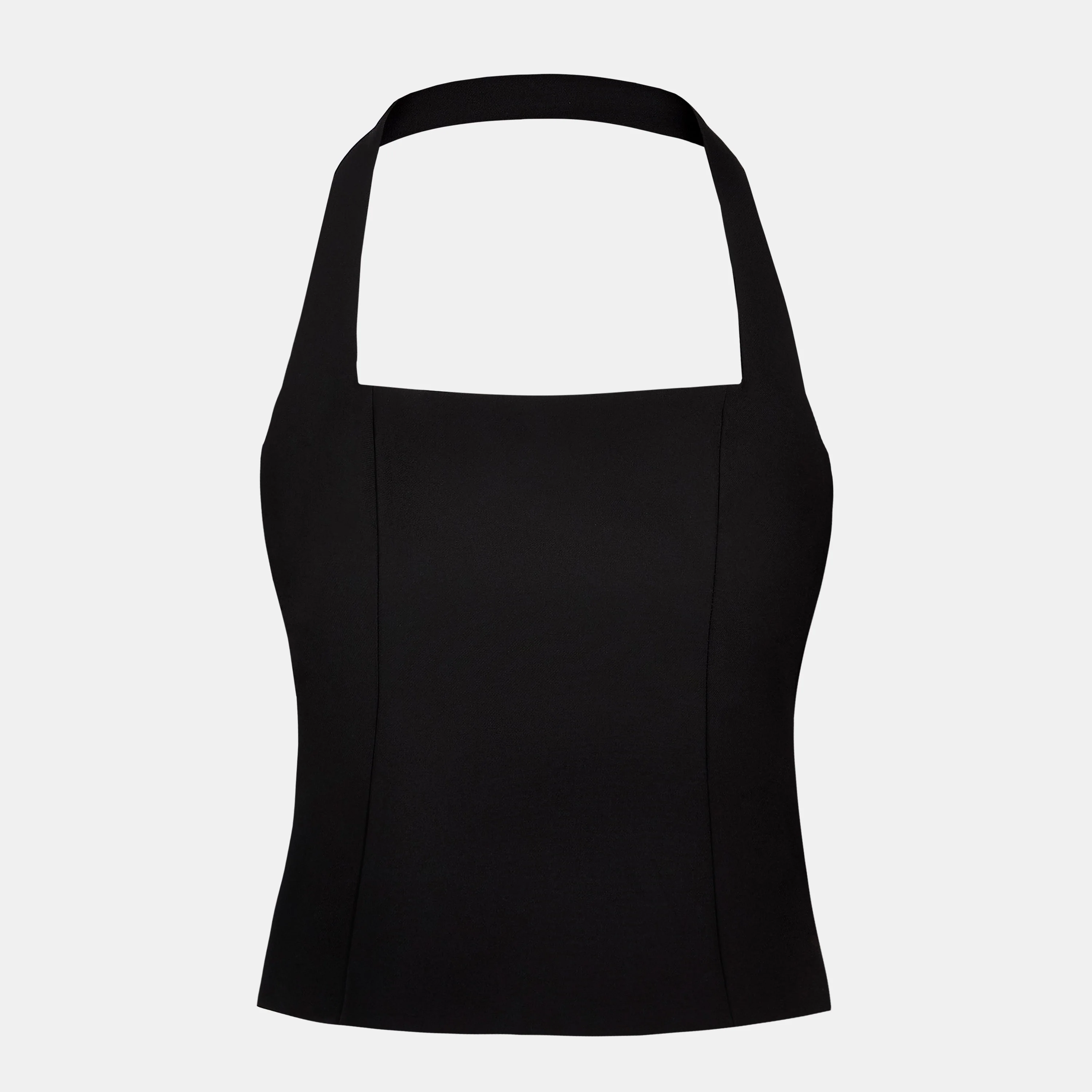 Effortless Tailored Halter Bodice Top - Black - Image 12