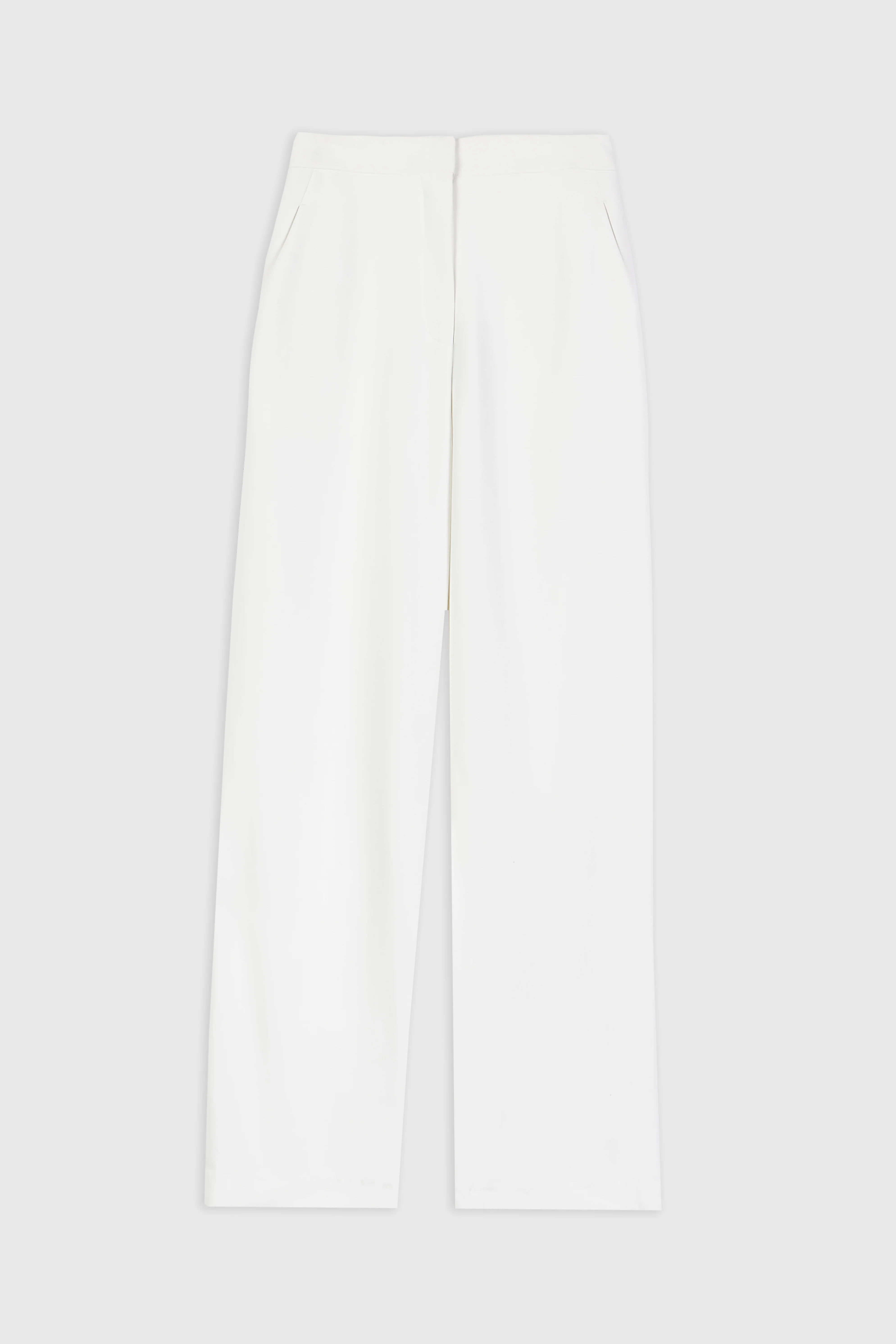 Effortless Wide Leg Trousers - White - Image 6