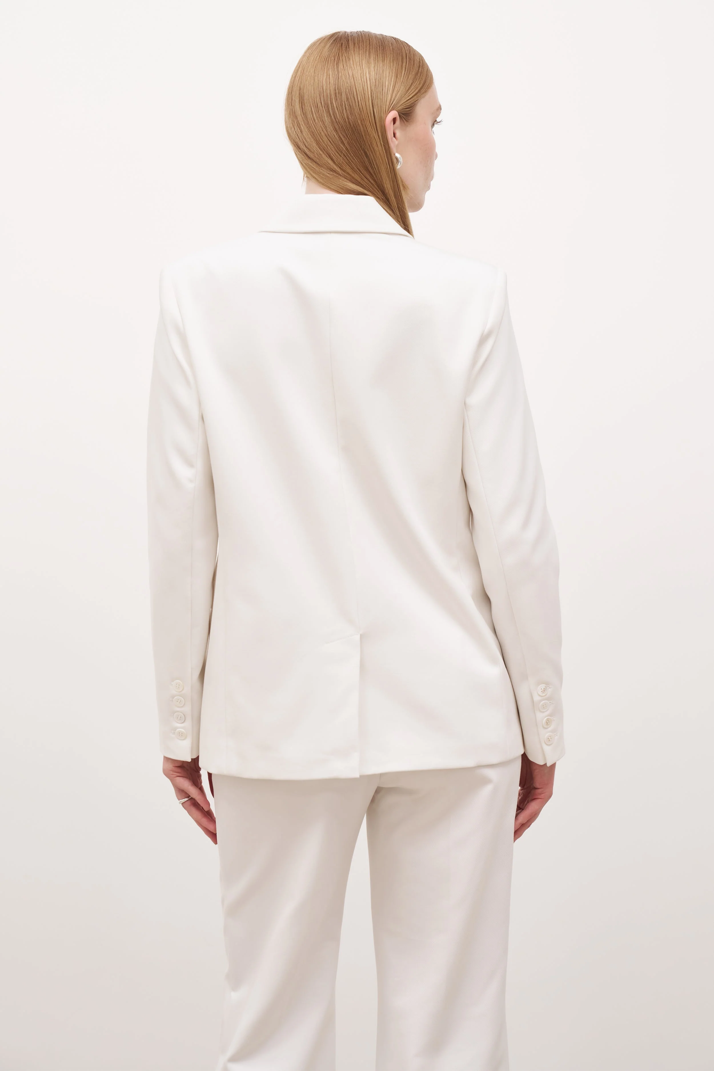 Formal Double Breasted Blazer - Cream - Image 10