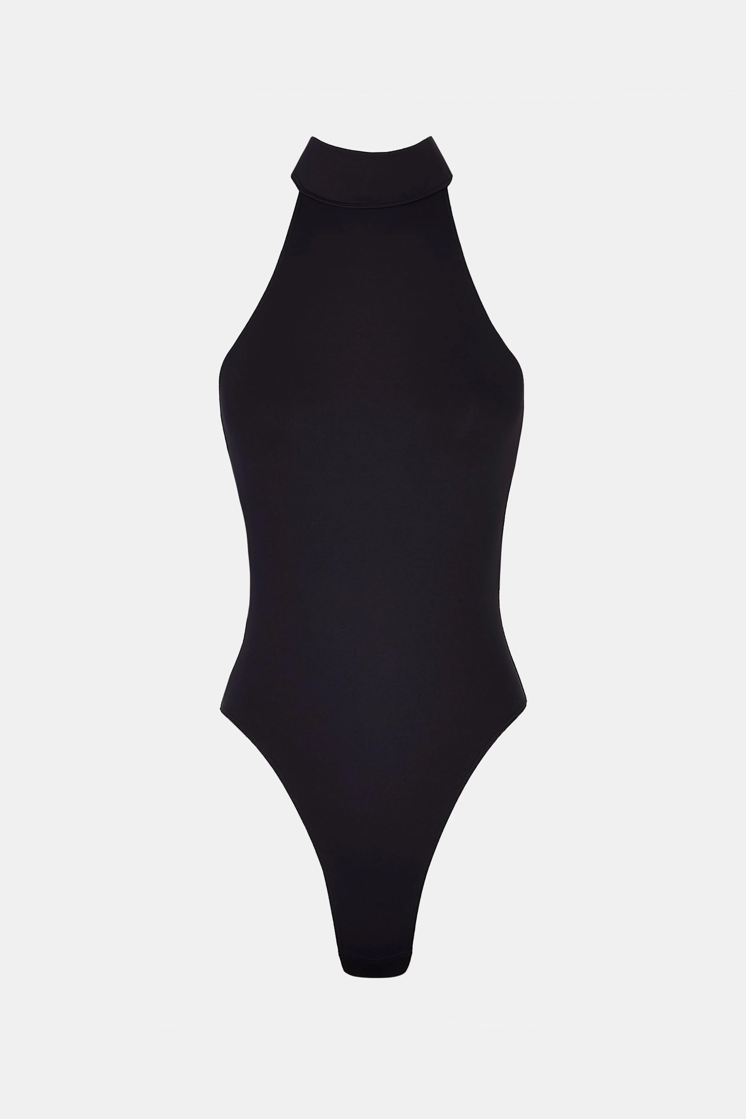 High Neck Halter Bodysuit - Black - Image 6