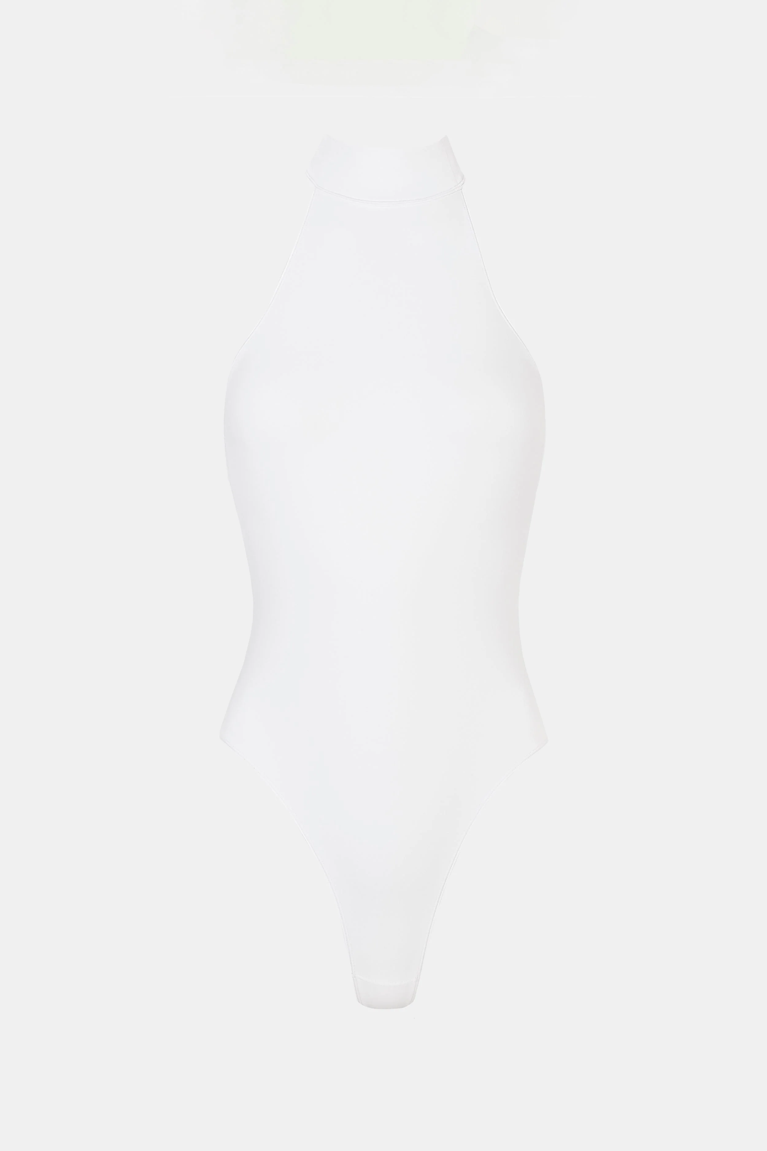 High Neck Halter Bodysuit - White - Image 8
