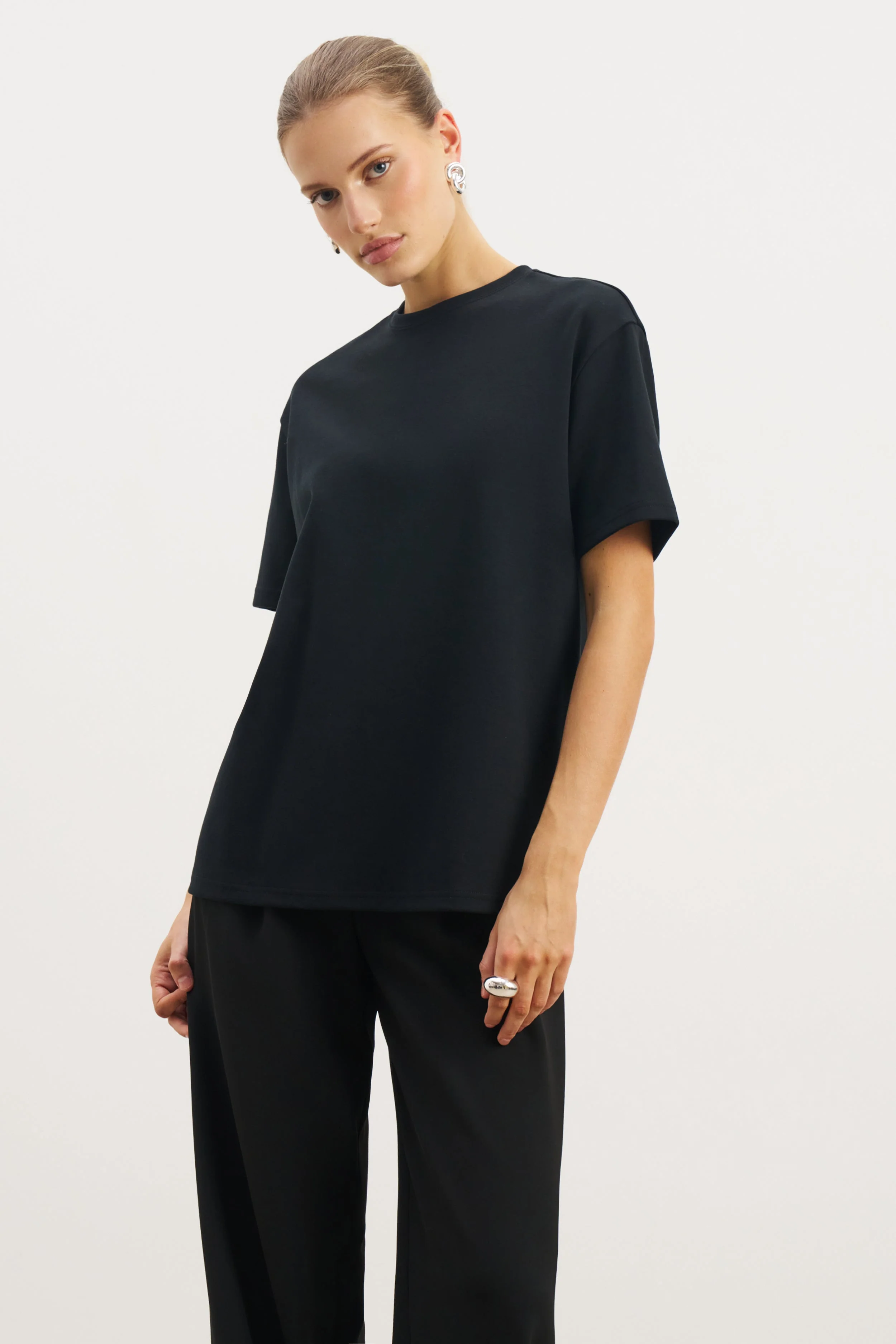 Oversized T Shirt - Black - Image 3