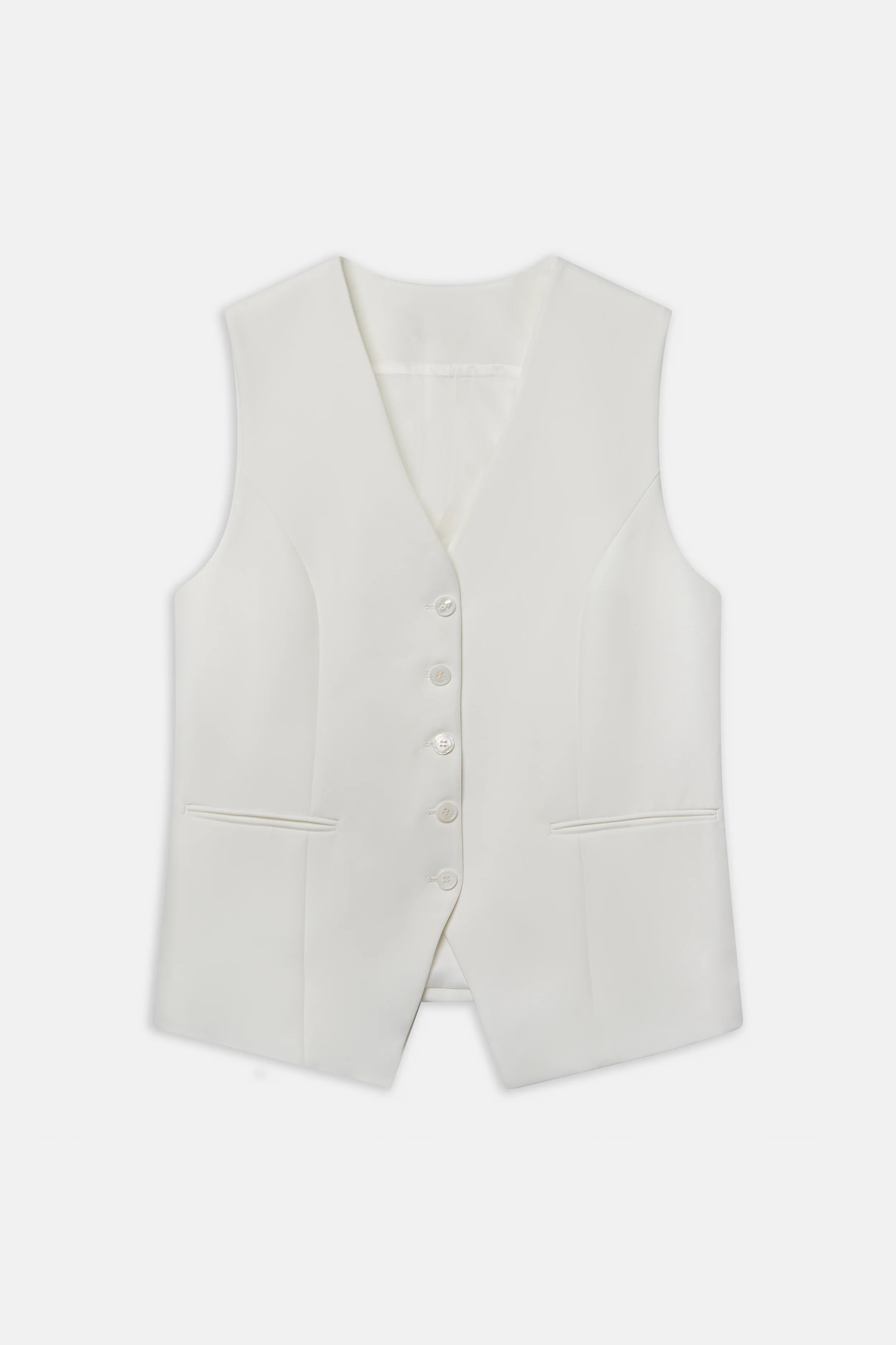 Oversized Waistcoat - Ivory - Image 6
