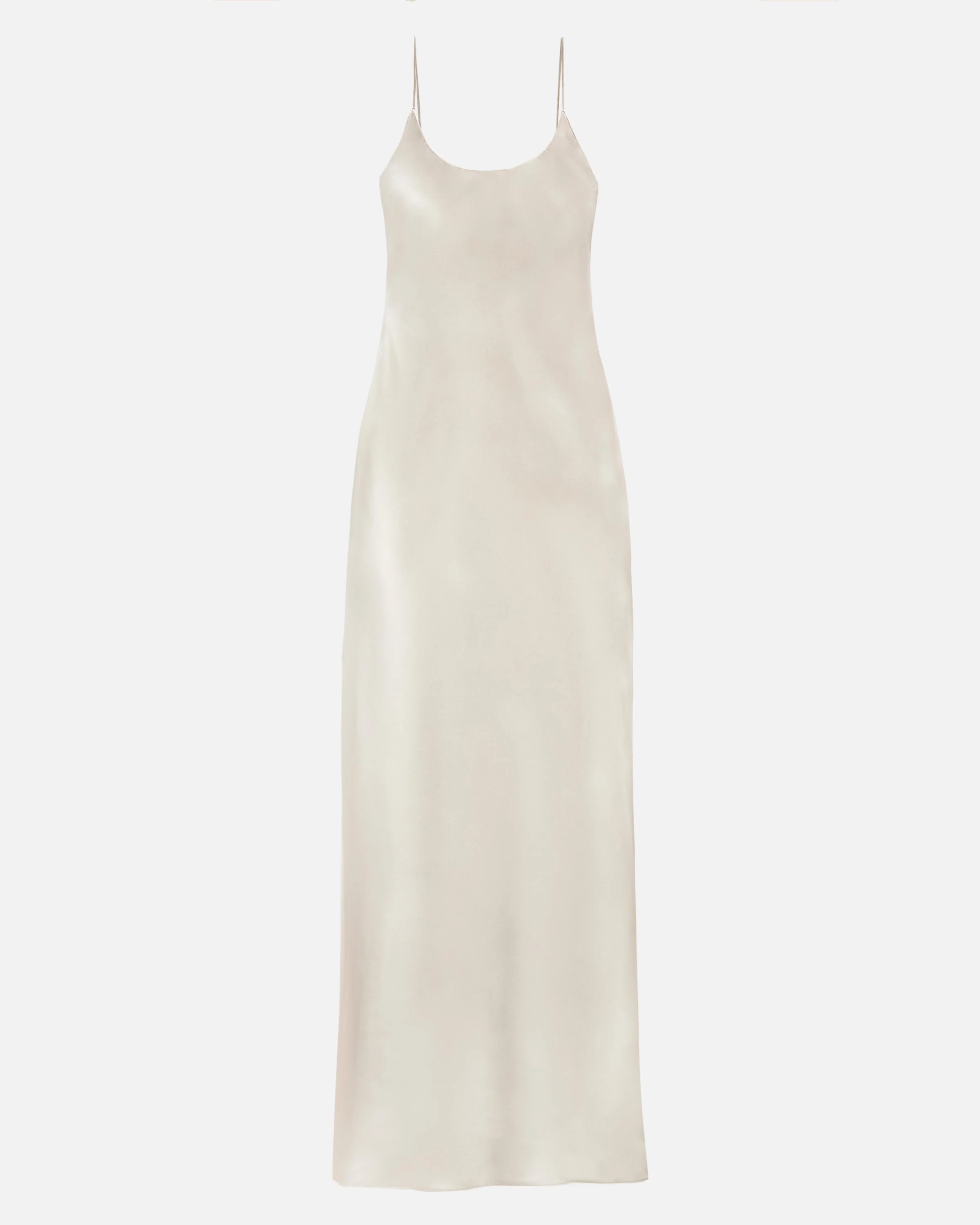 Satin Scoop Neck Camisole Maxi Dress - Champagne - Image 9