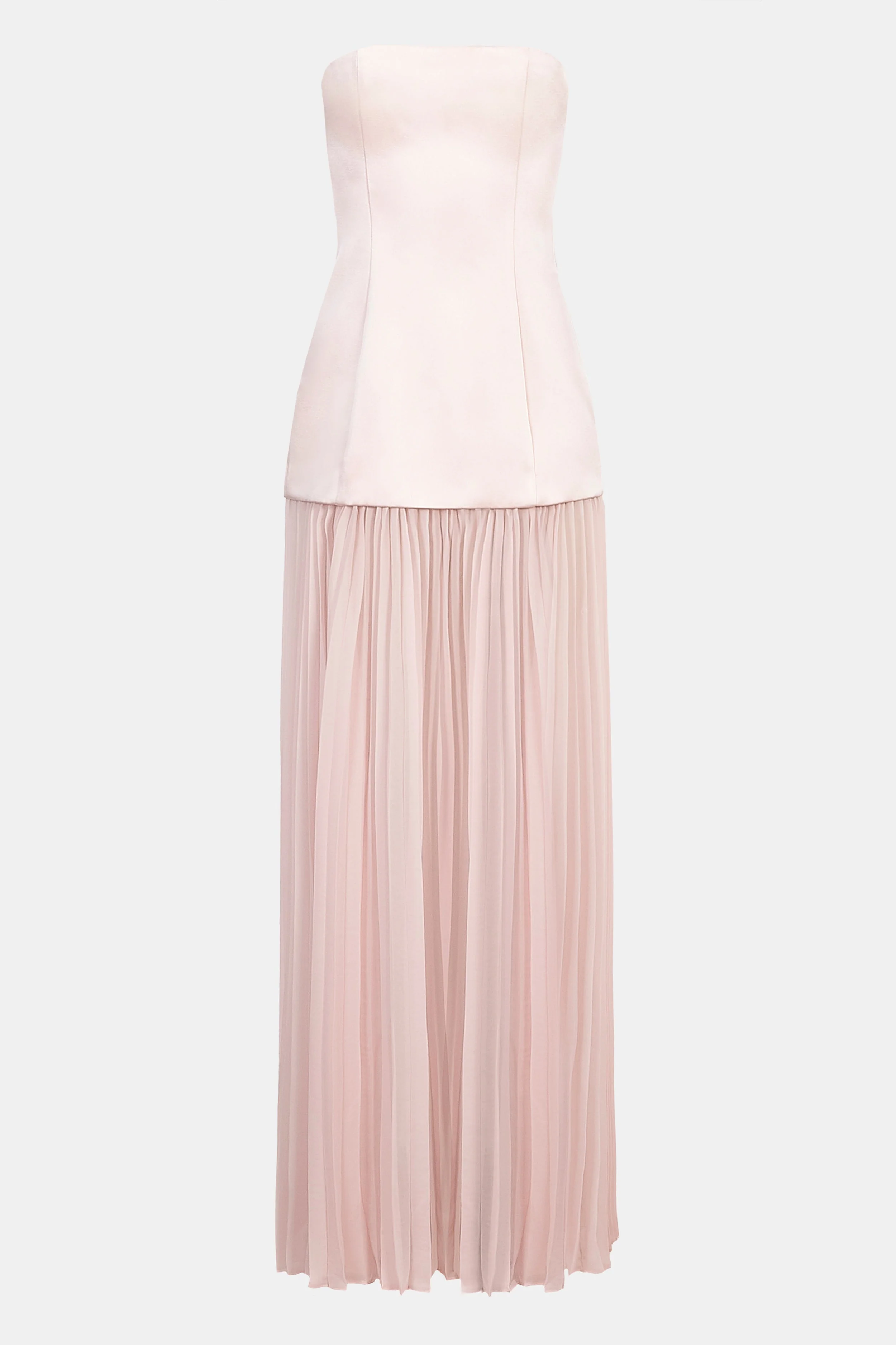 Satin Structured Bodice Gown - Blush - Image 10