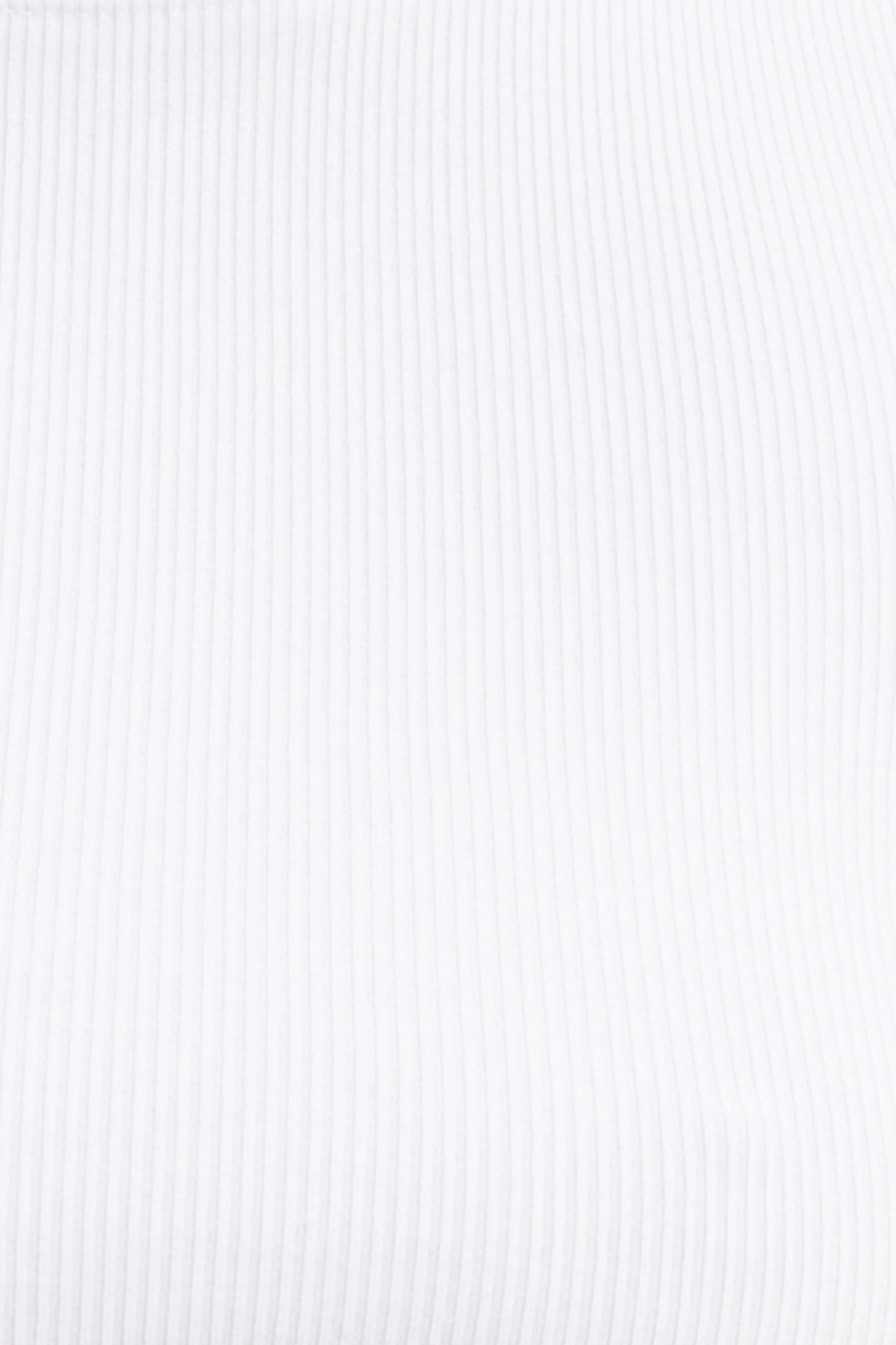 Soft Ribbed Long Sleeve Top - White - Image 8