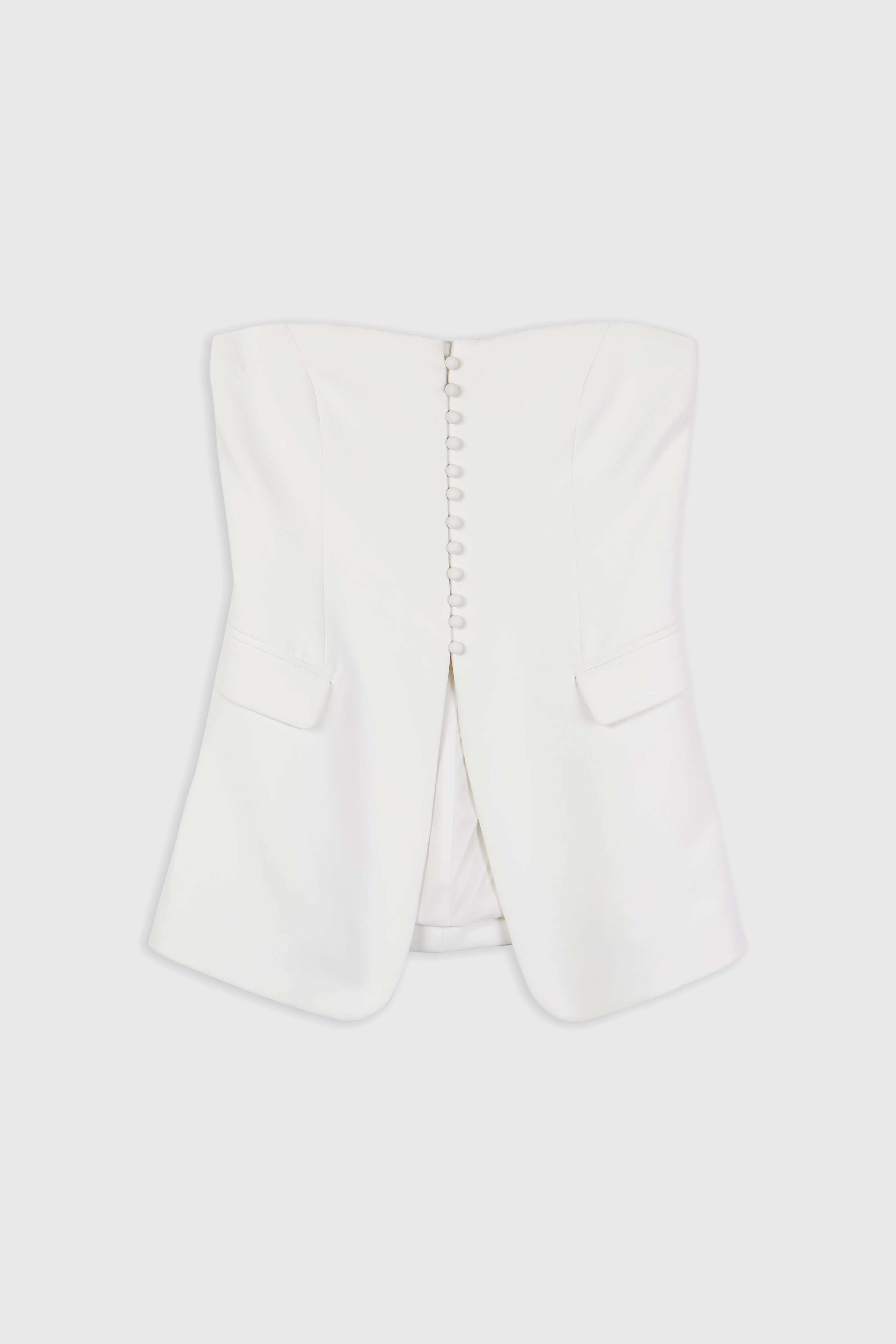 Strapless Peplum Bodice - White - Image 7